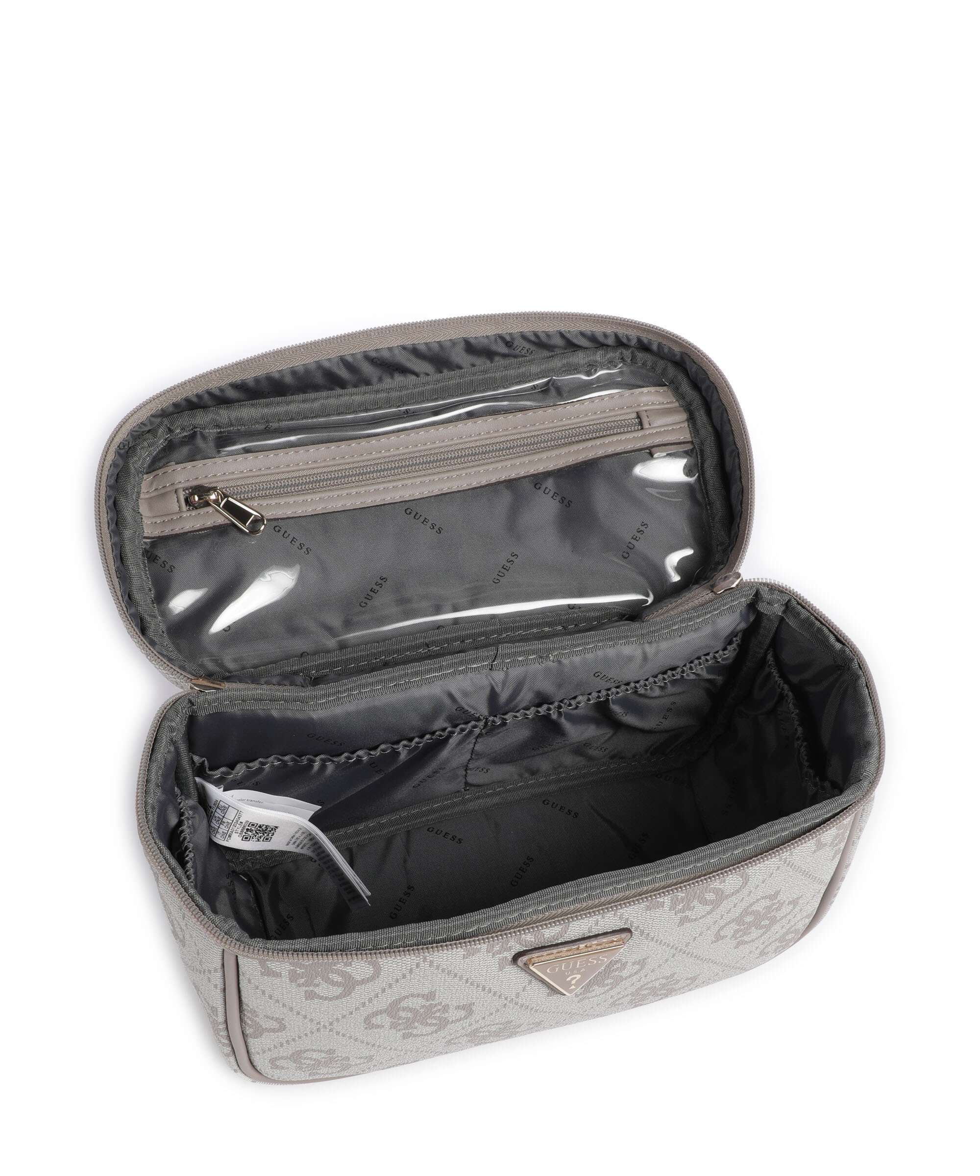 Guess Berta 4G Logo Trousse de toilette dark taupe logo - Image 5