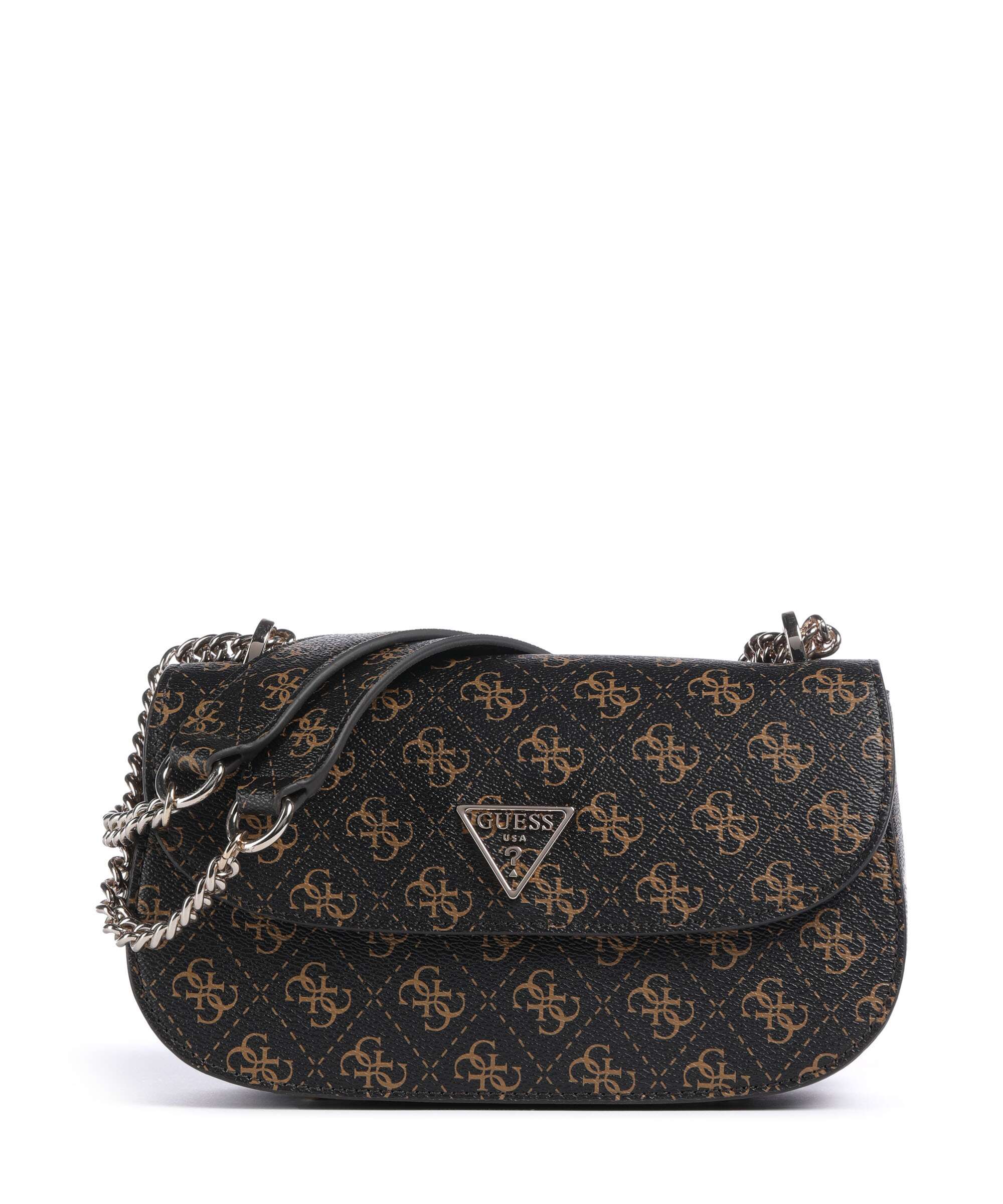 Guess Erica Eco Sac porté épaule brown logo