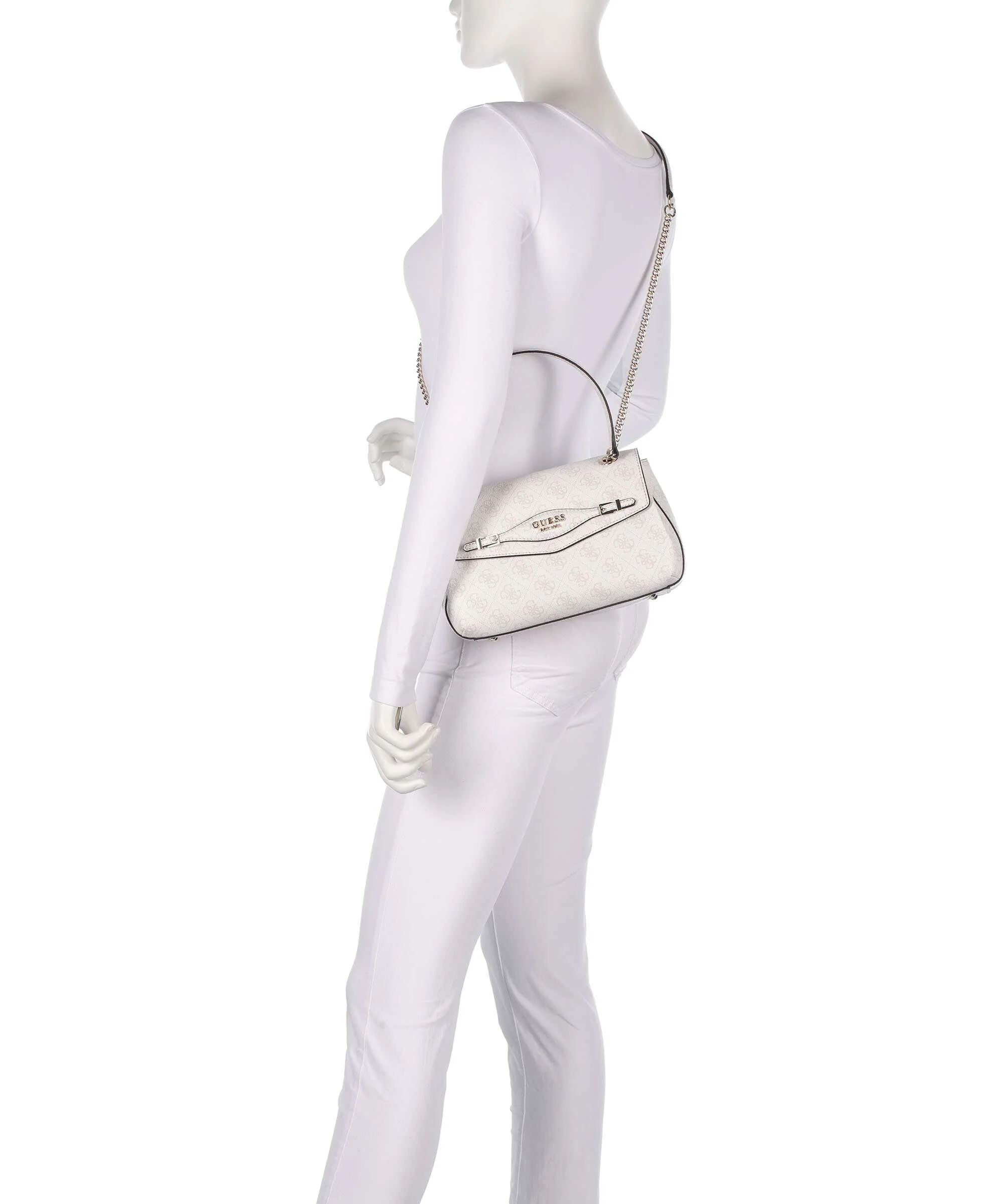 Guess Katya 4G Logo Sac porté épaule white logo - Image 4