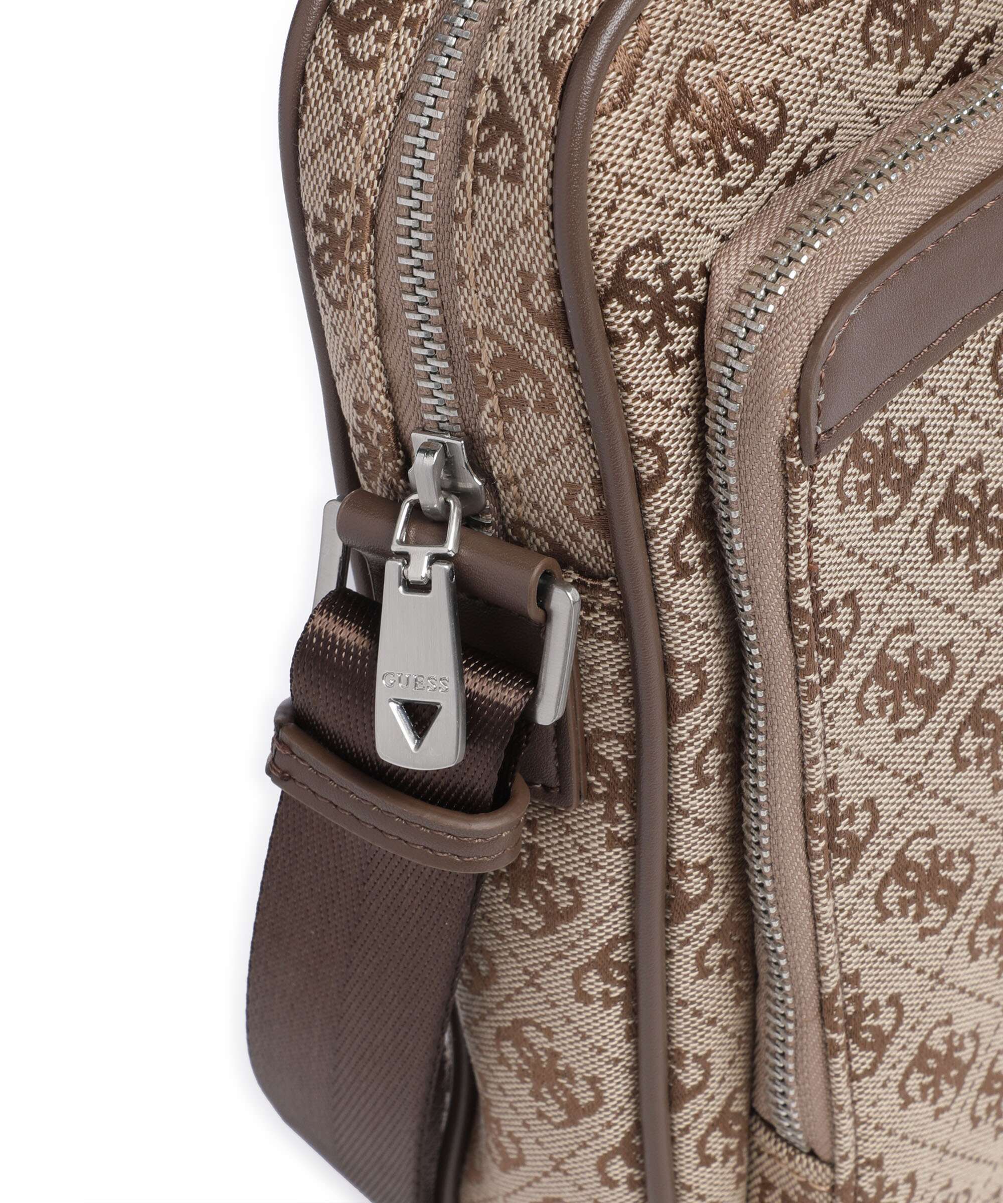 Guess Milano 4G Jacquard Stripe Sac bandoulière beige/brown - Image 4