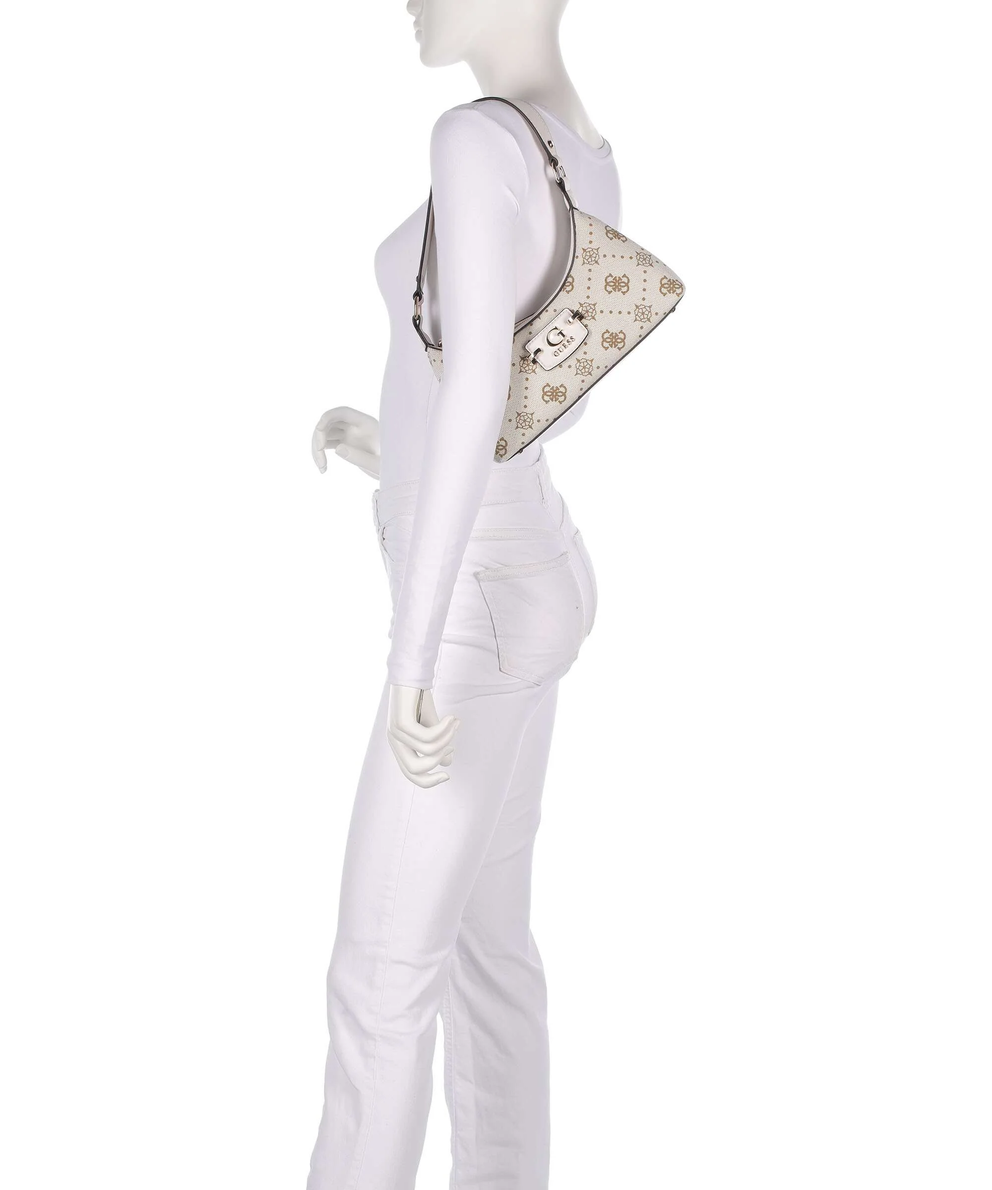 Guess Neda 4G Peony Logo Sac porté épaule offwhite logo - Image 3