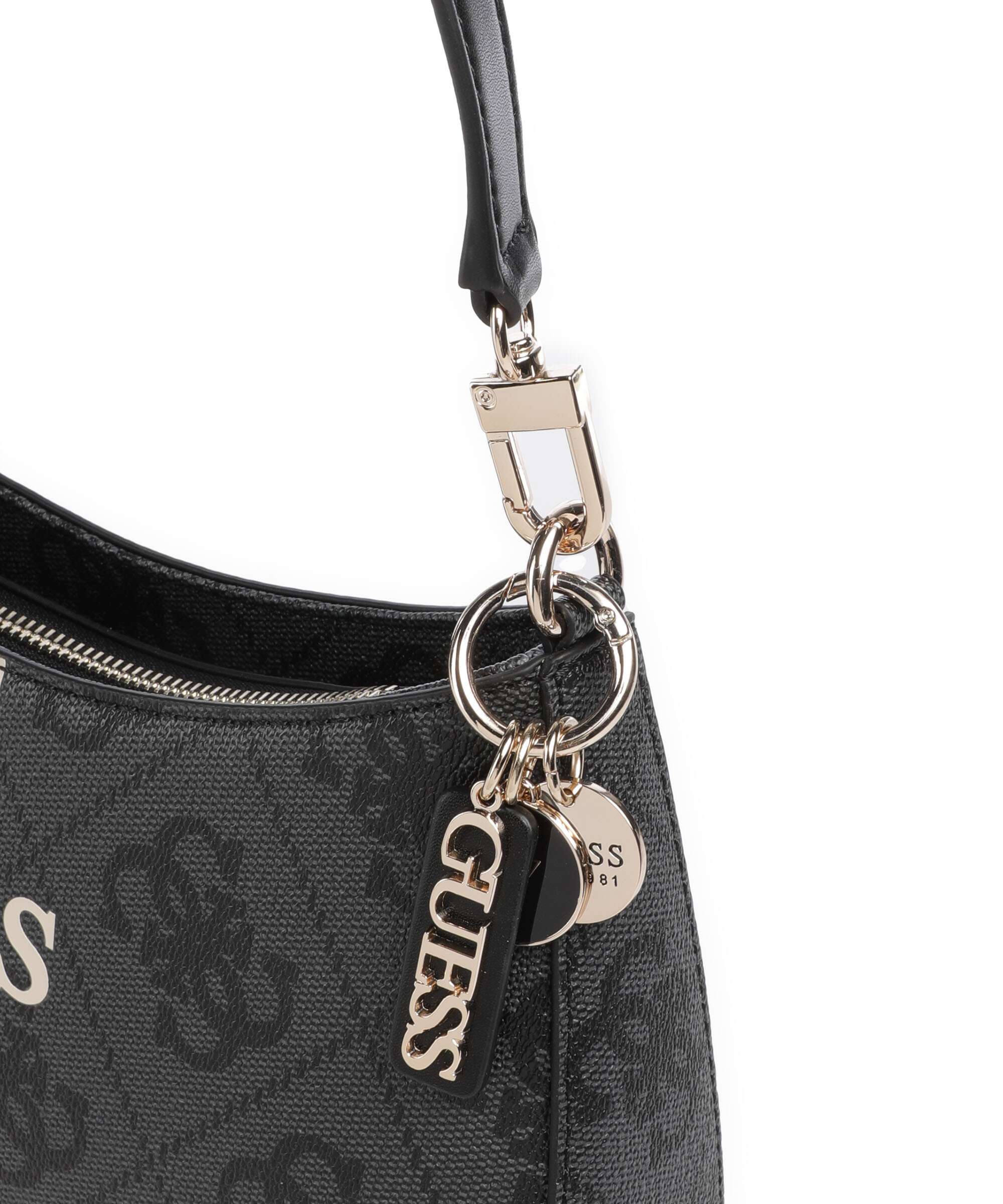 Guess Noelle 4G Logo Sac porté épaule coal logo - Image 4