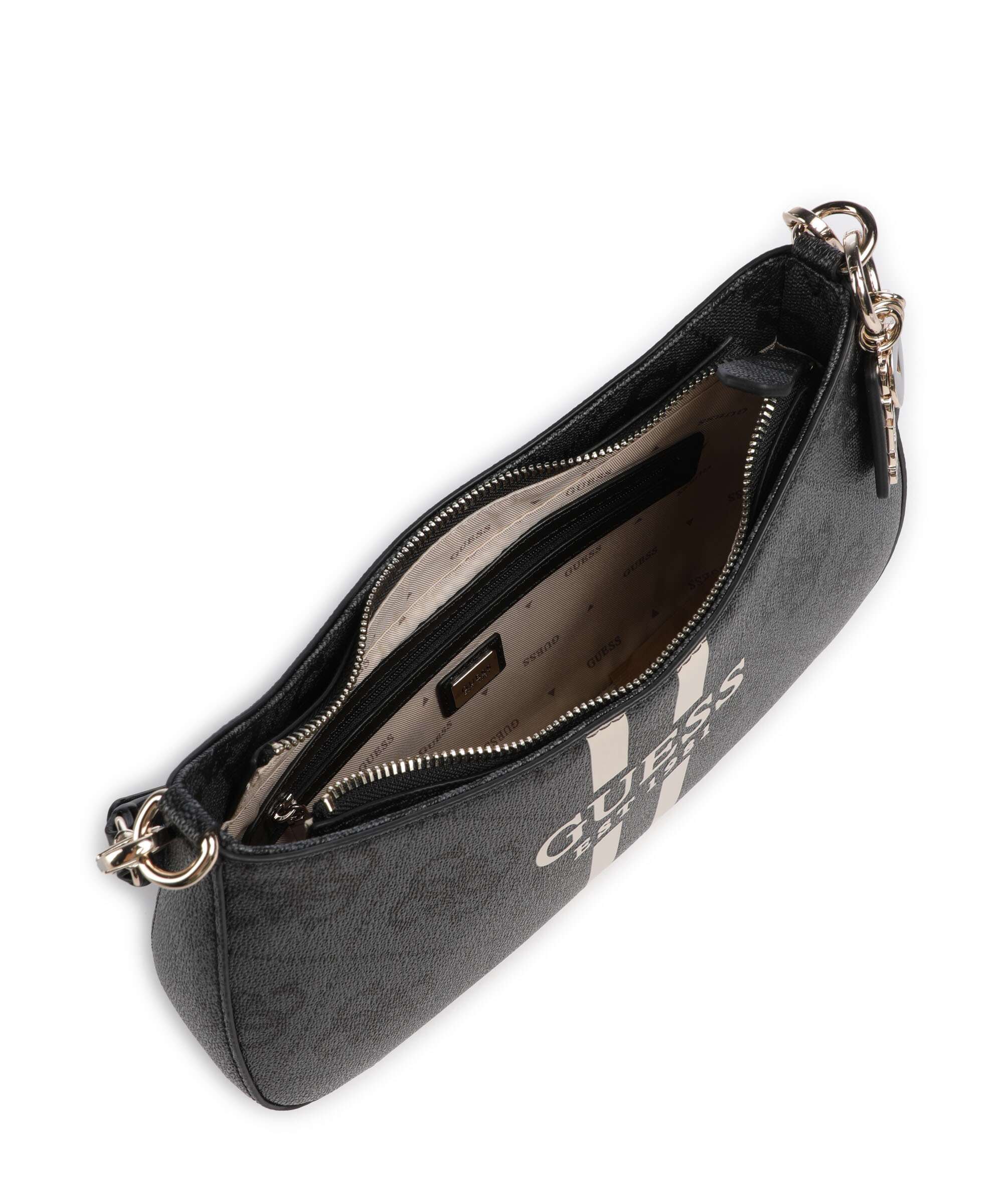 Guess Noelle 4G Logo Sac porté épaule coal logo - Image 6