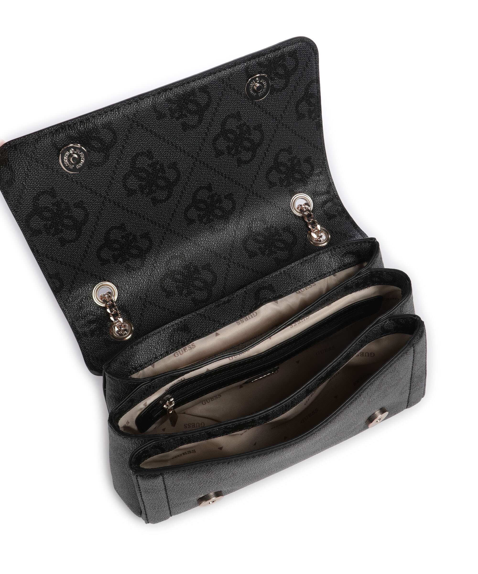 Guess Noelle 4G Logo Sac porté épaule coal logo - Image 7
