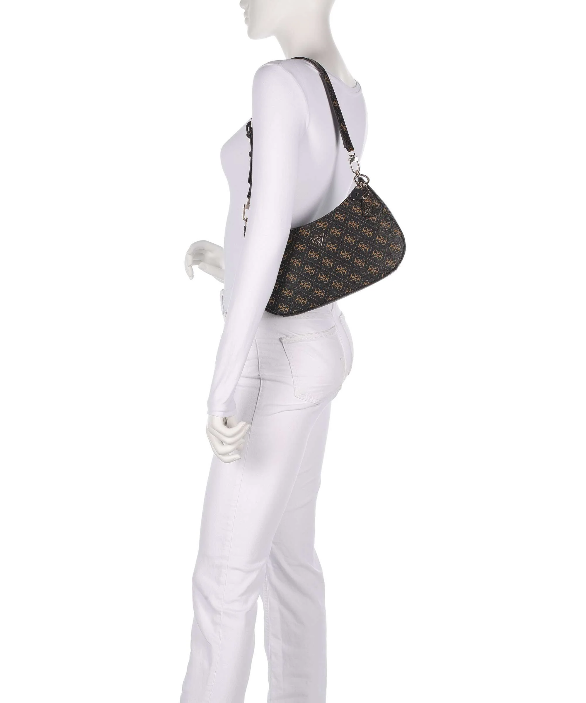 Guess Noelle Q Logo Sac porté épaule brown logo - Image 3