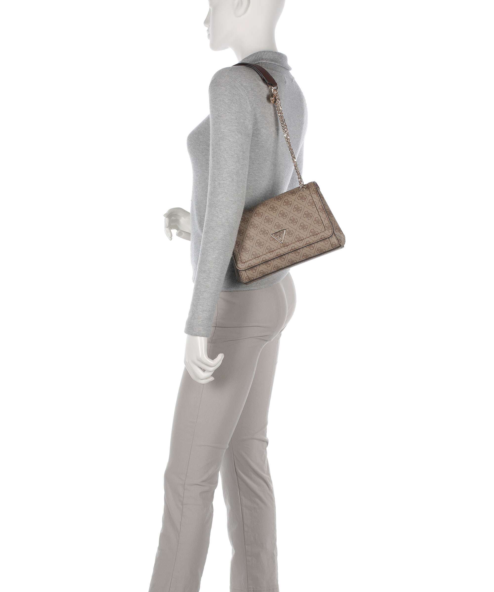 Guess Noelle Sac porté épaule latte logo/brown - Image 3