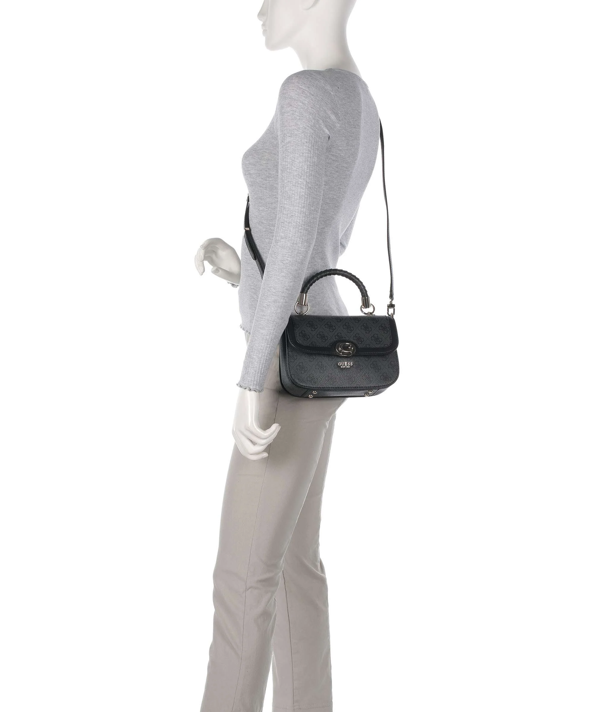 Guess Orlina 4G Logo Sac bandoulière coal logo - Image 3