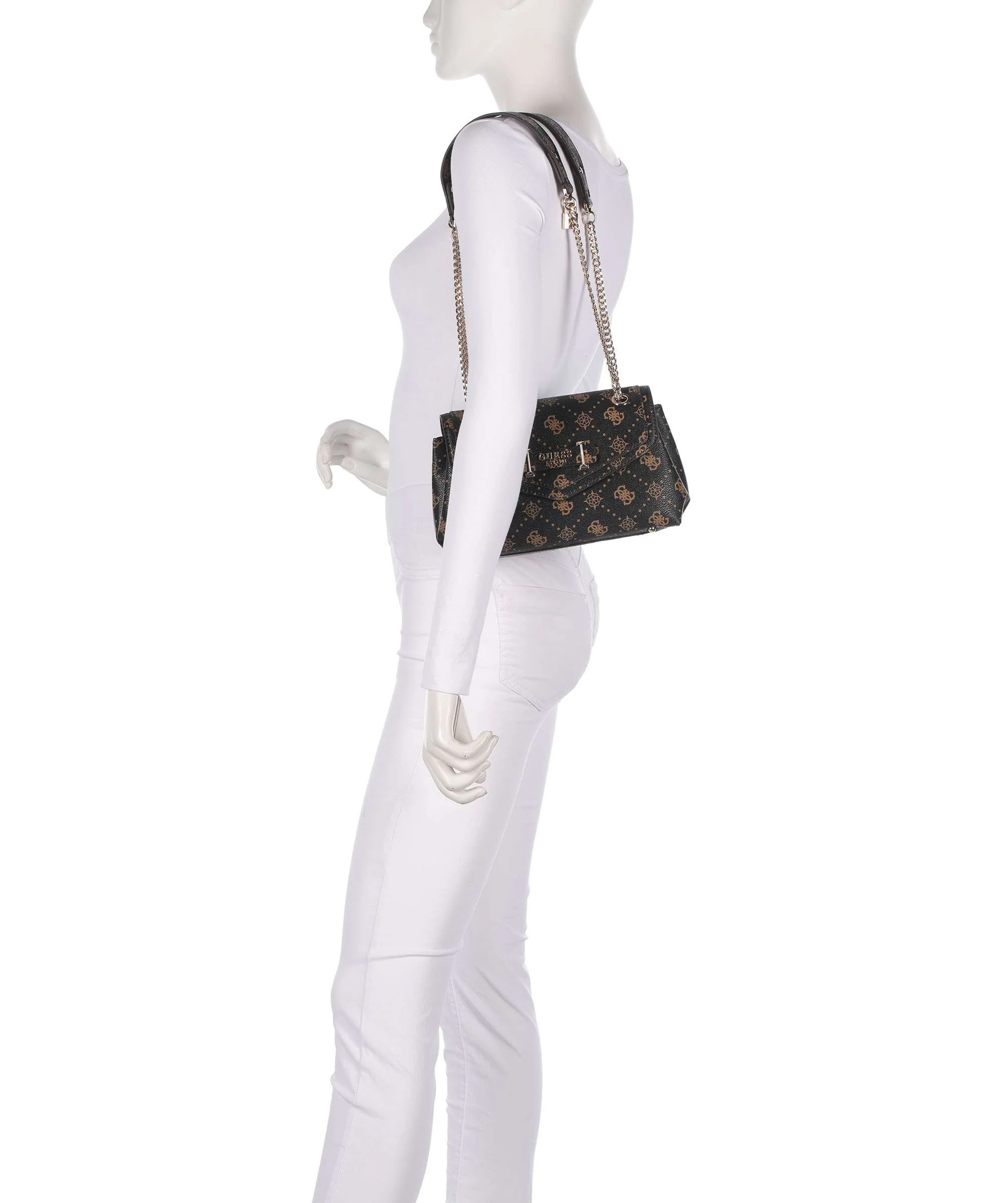 Guess Silia Sac porté épaule espresso logo - Image 3