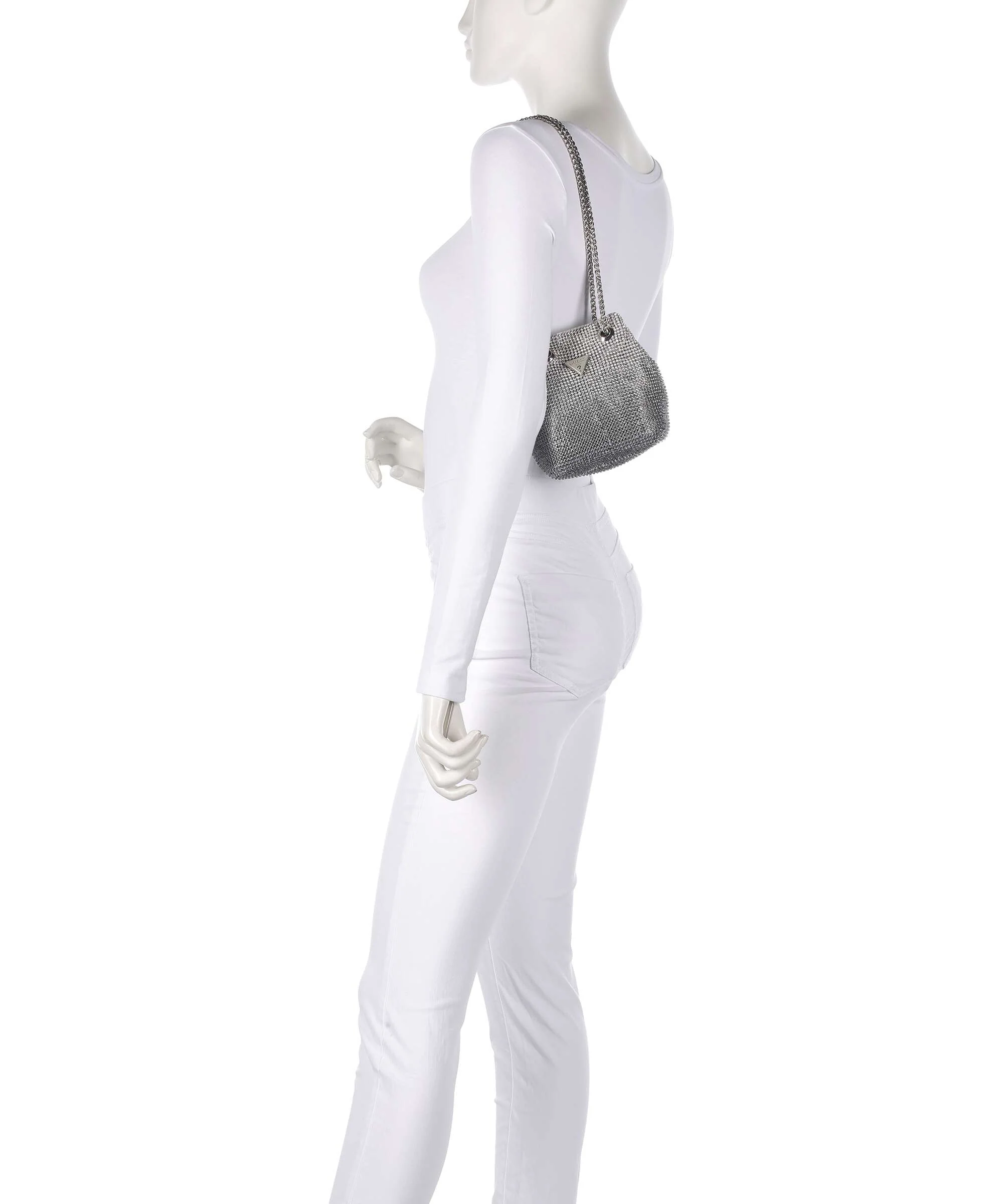 Guess Zalina Sac porté épaule silver - Image 3