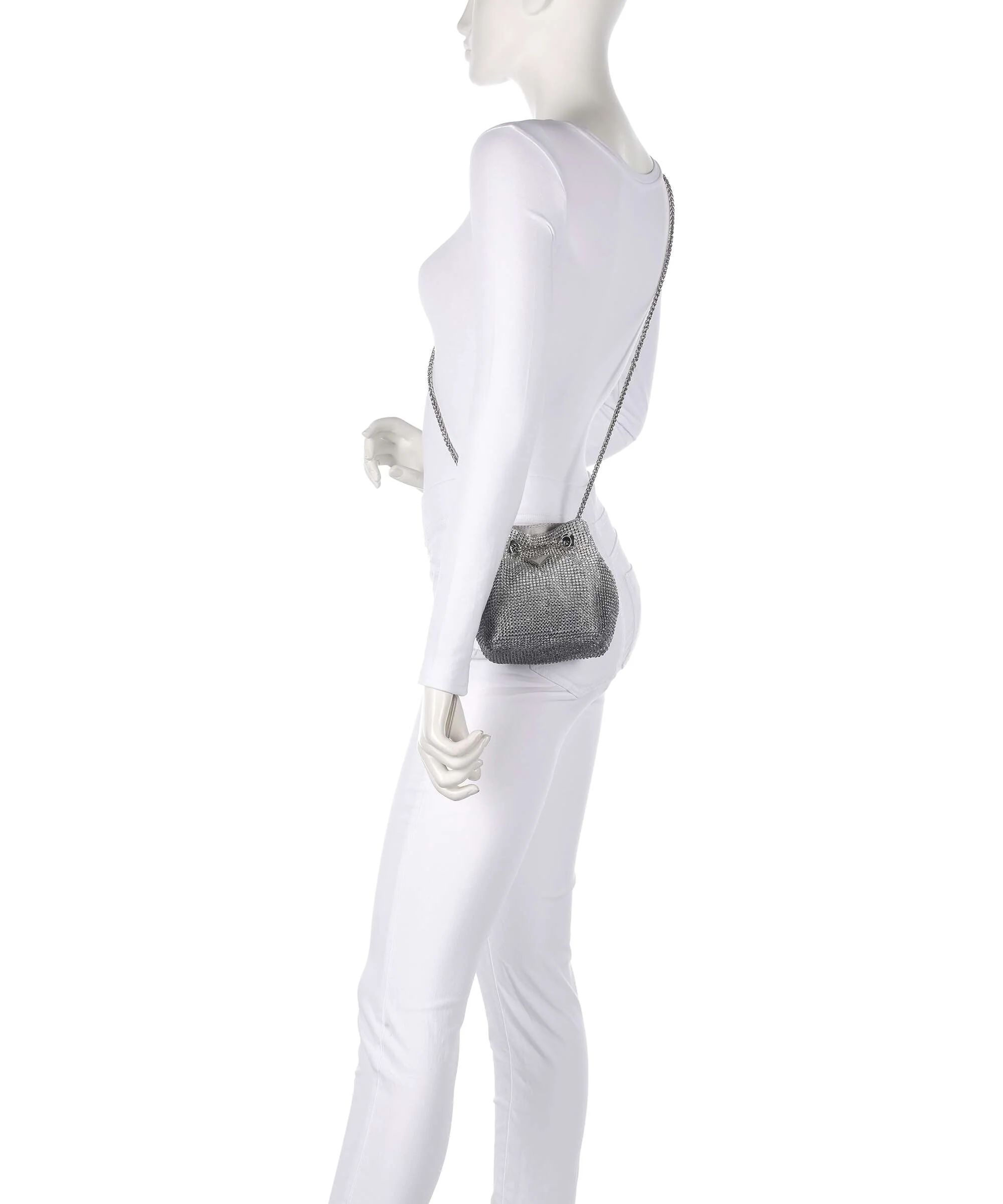 Guess Zalina Sac porté épaule silver - Image 4
