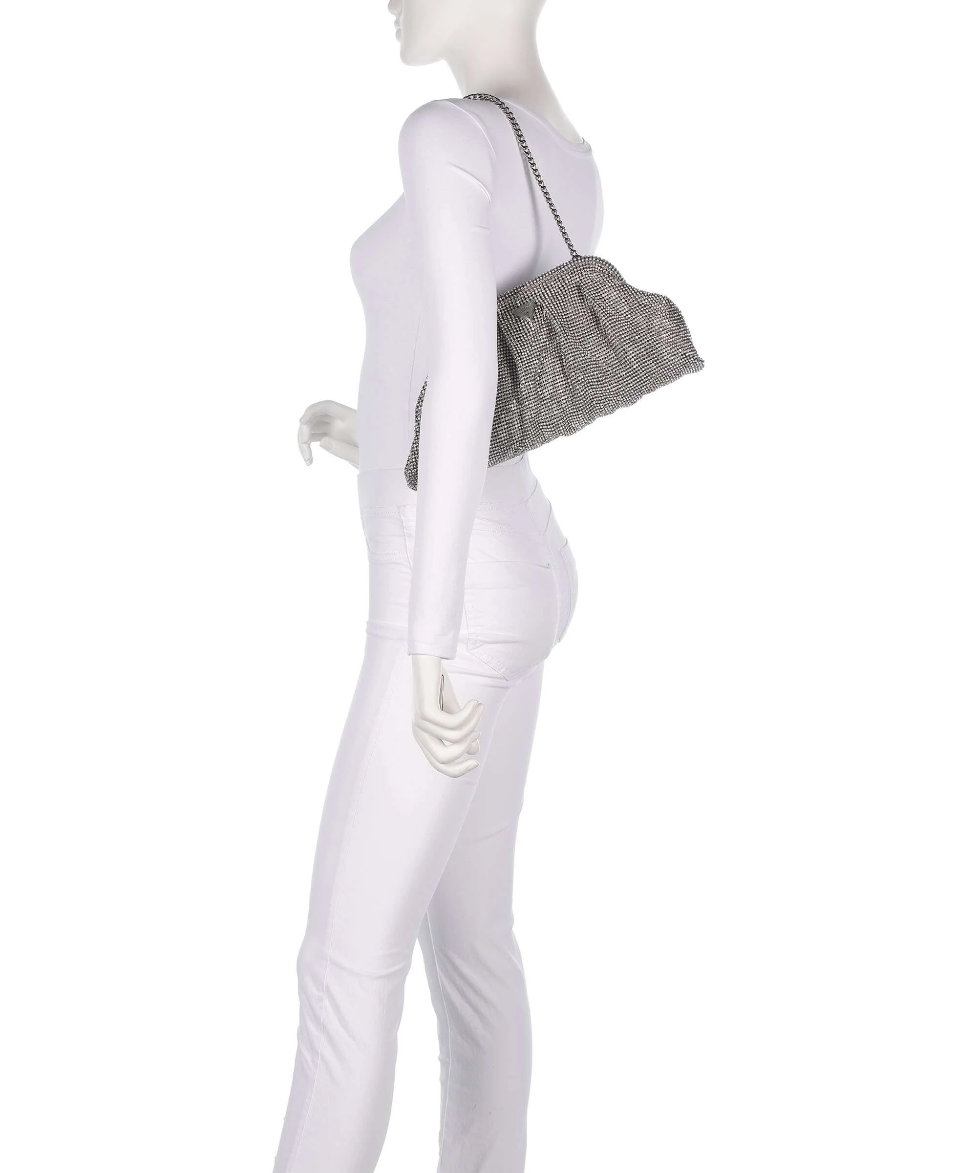 Guess Zalina Sac porté épaule silver - Image 3