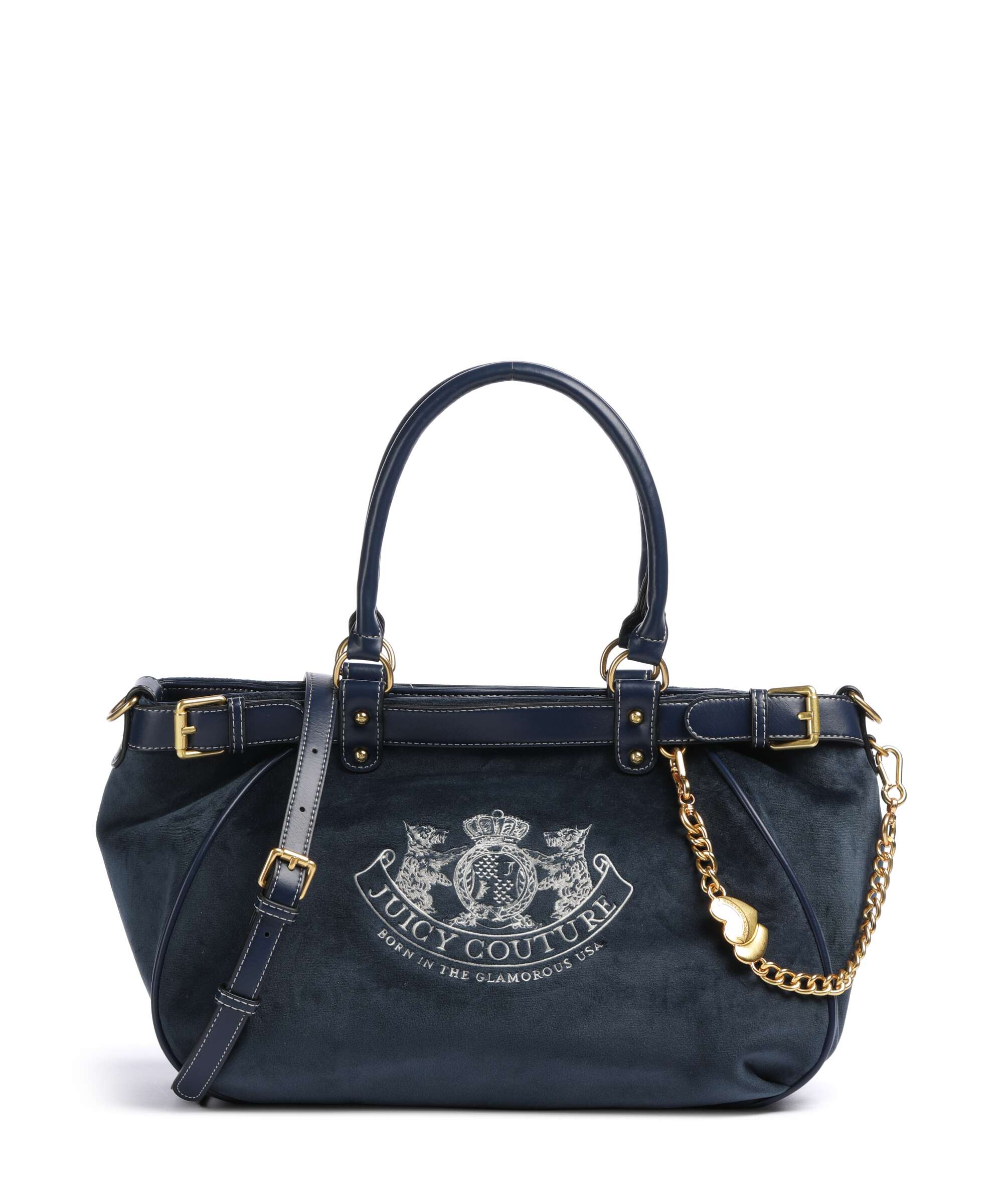 Juicy Couture Twig Narrative Velvet L Cabas blue depths