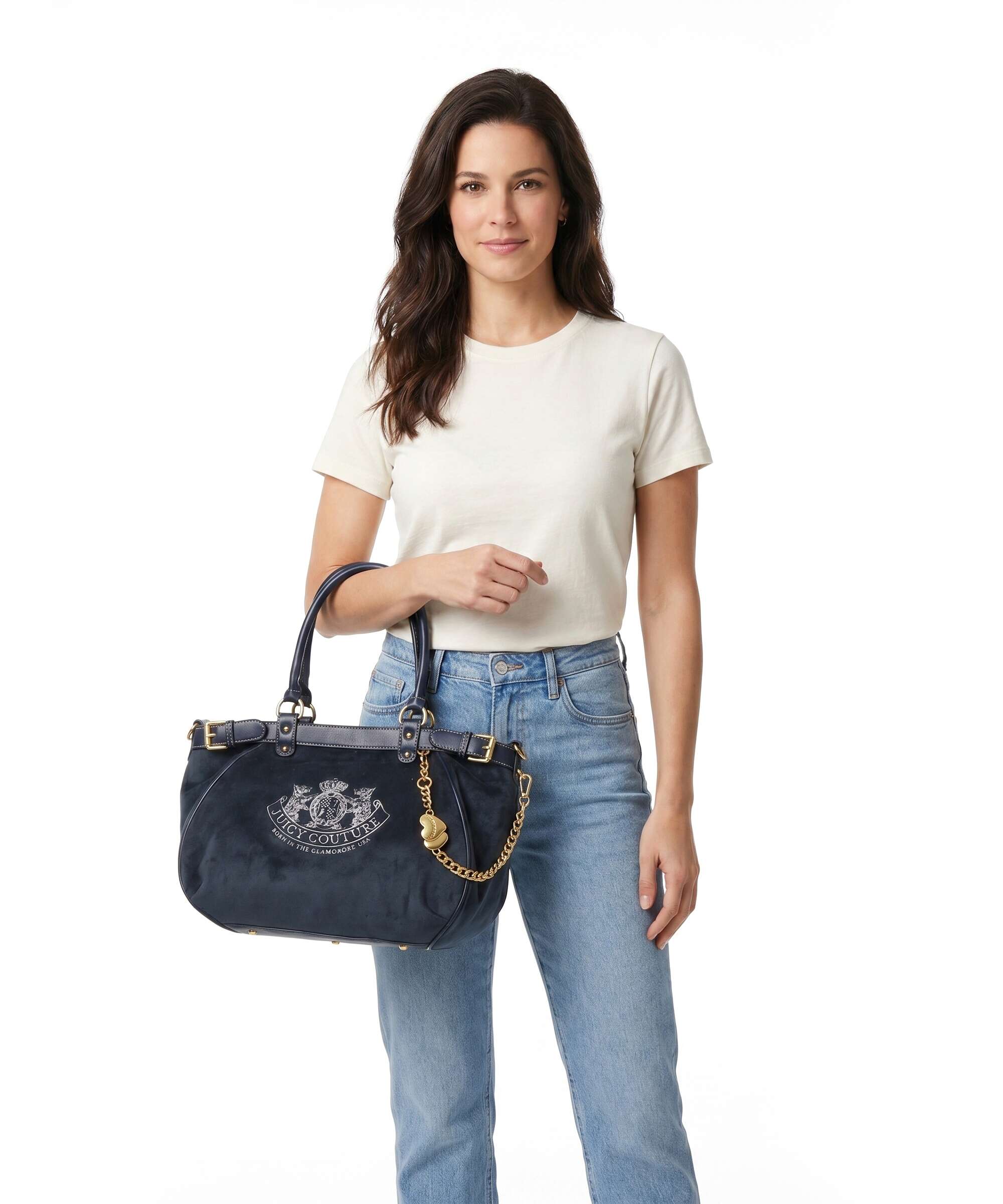 Juicy Couture Twig Narrative Velvet L Cabas blue depths - Image 3