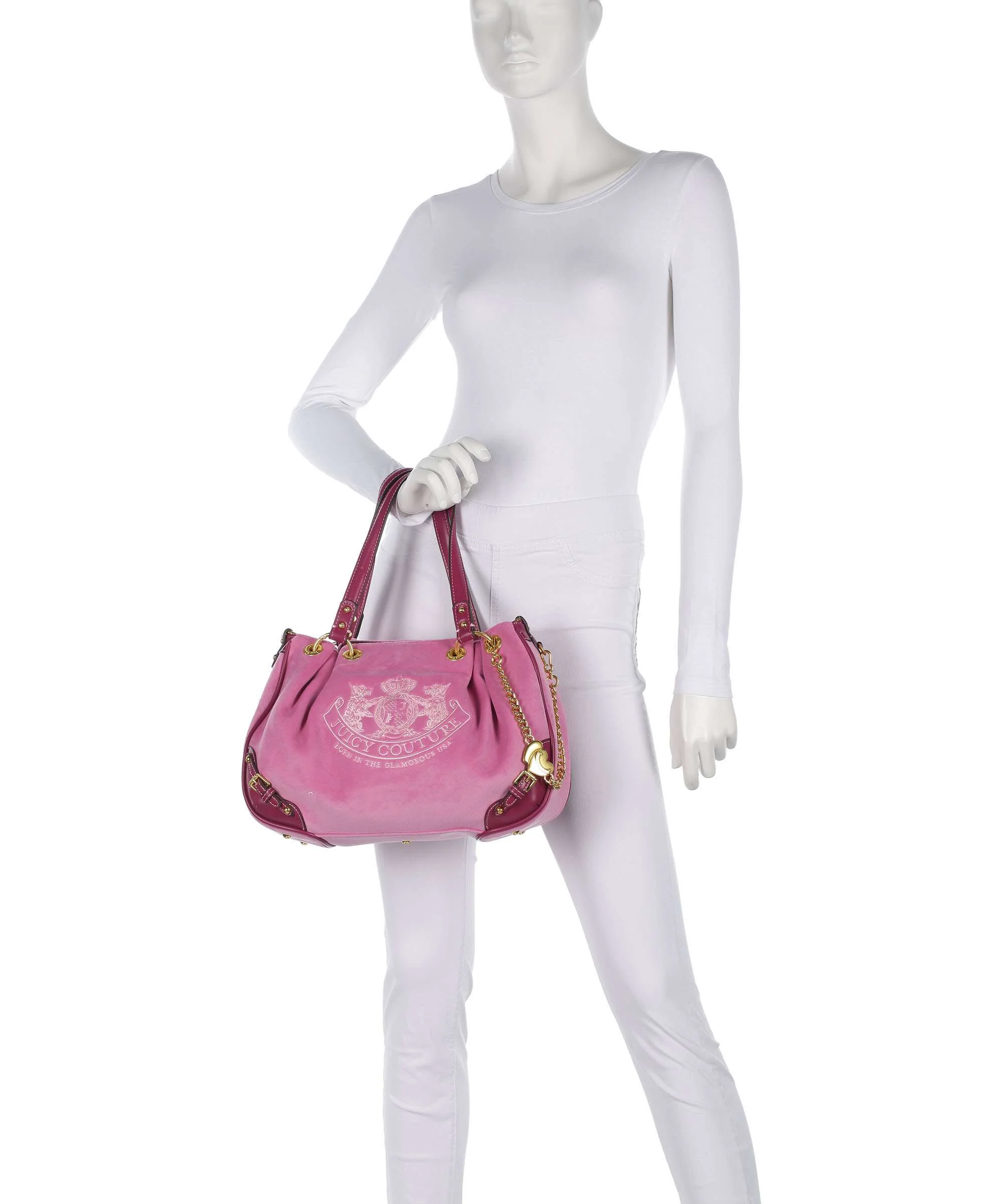 Juicy Couture Twig Narrative Velvet M Sac fourre-tout super pink - Image 3