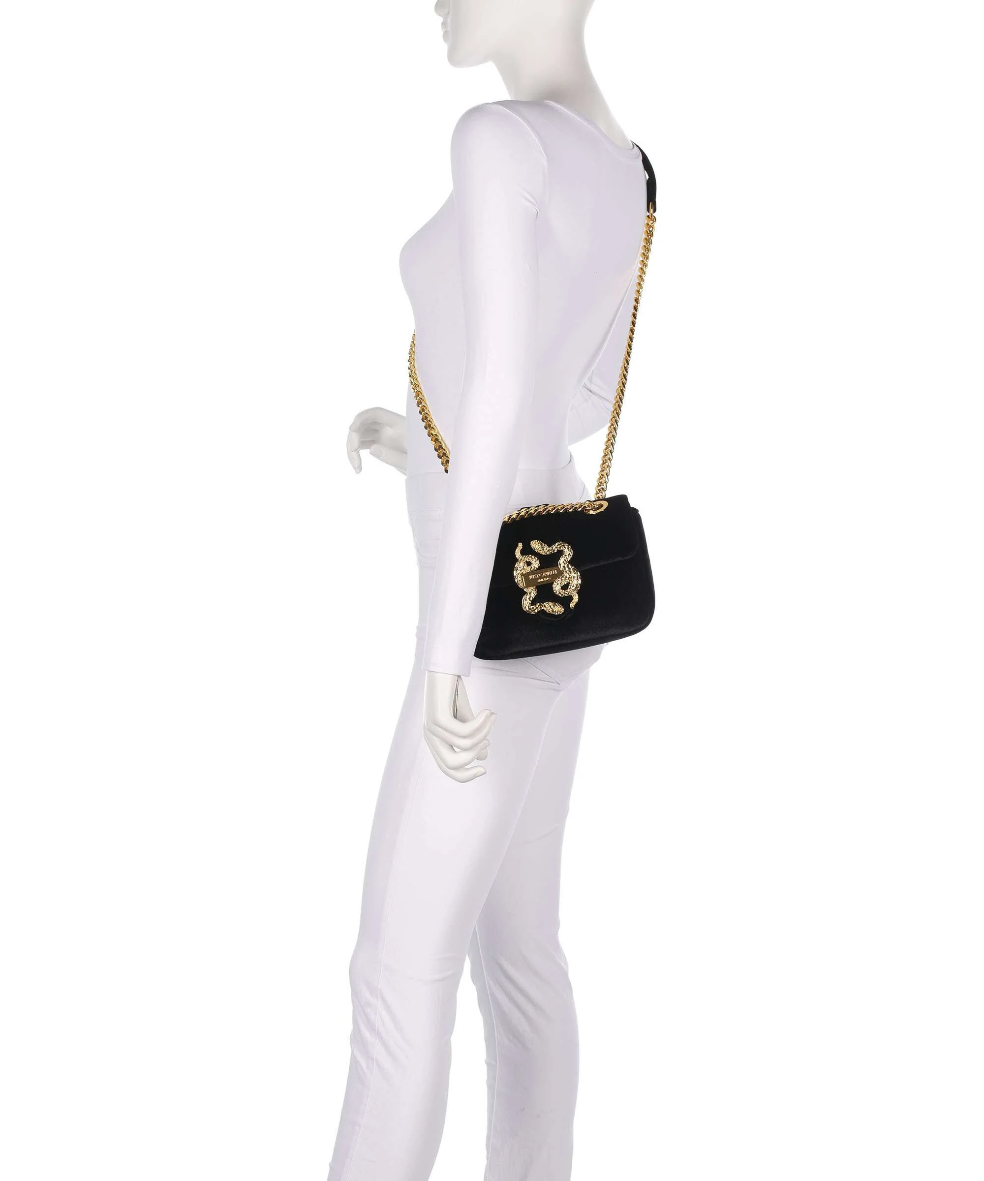 Just Cavalli Iconic Snakes Puffy Sac porté épaule black - Image 4