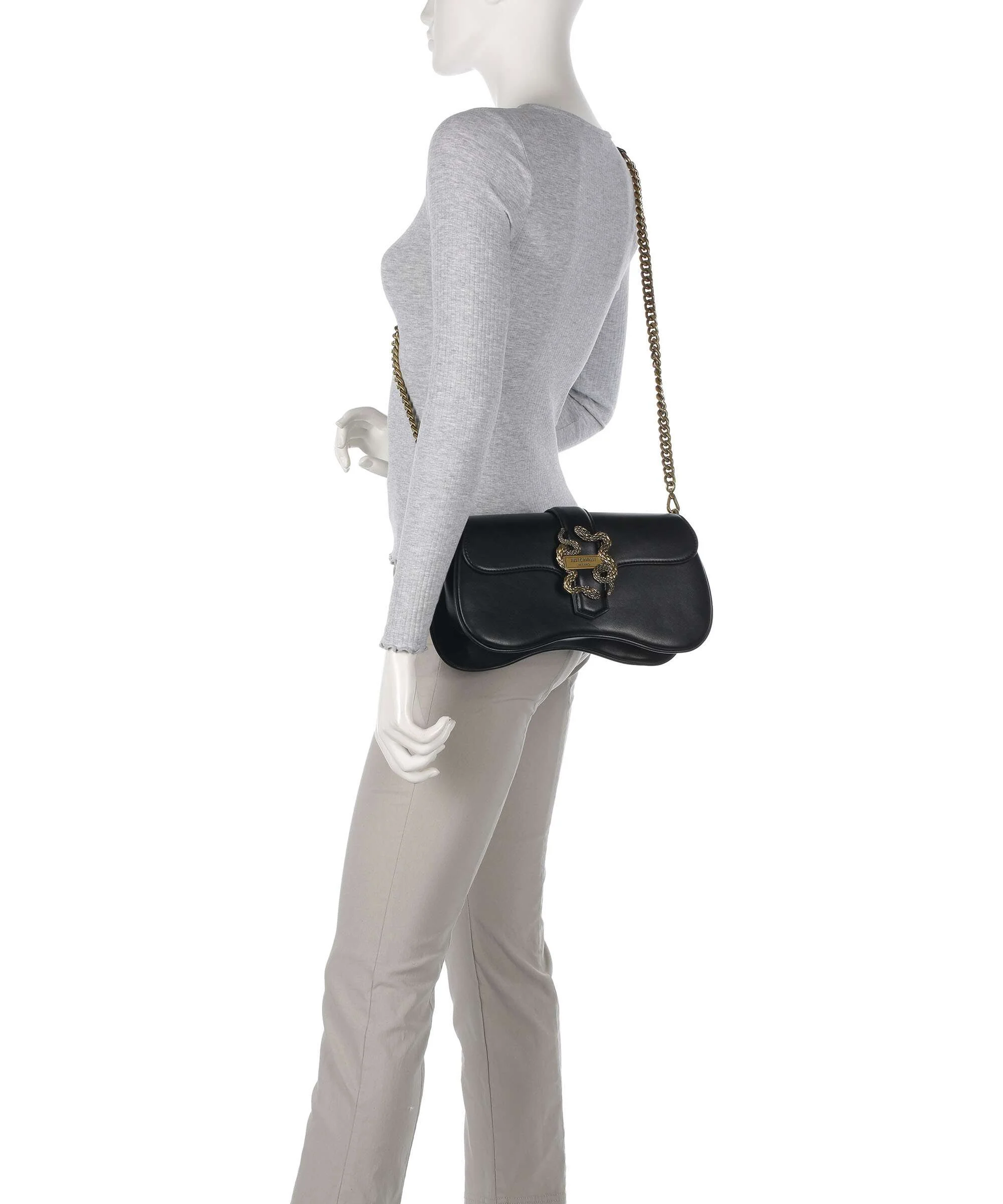 Just Cavalli Iconic Snakes Sac porté épaule black - Image 4