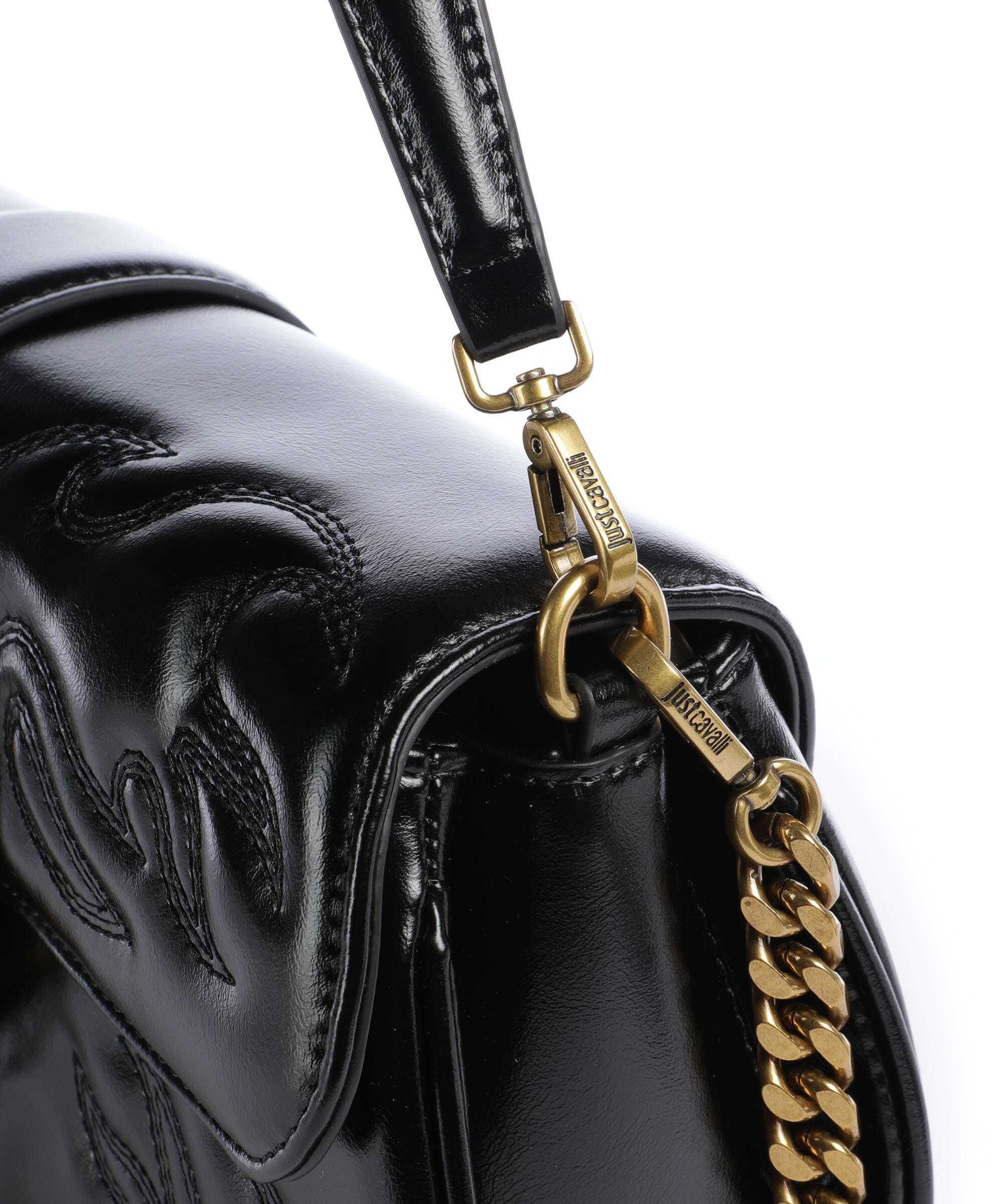 Just Cavalli Iconic Snakes Sac porté épaule black - Image 5