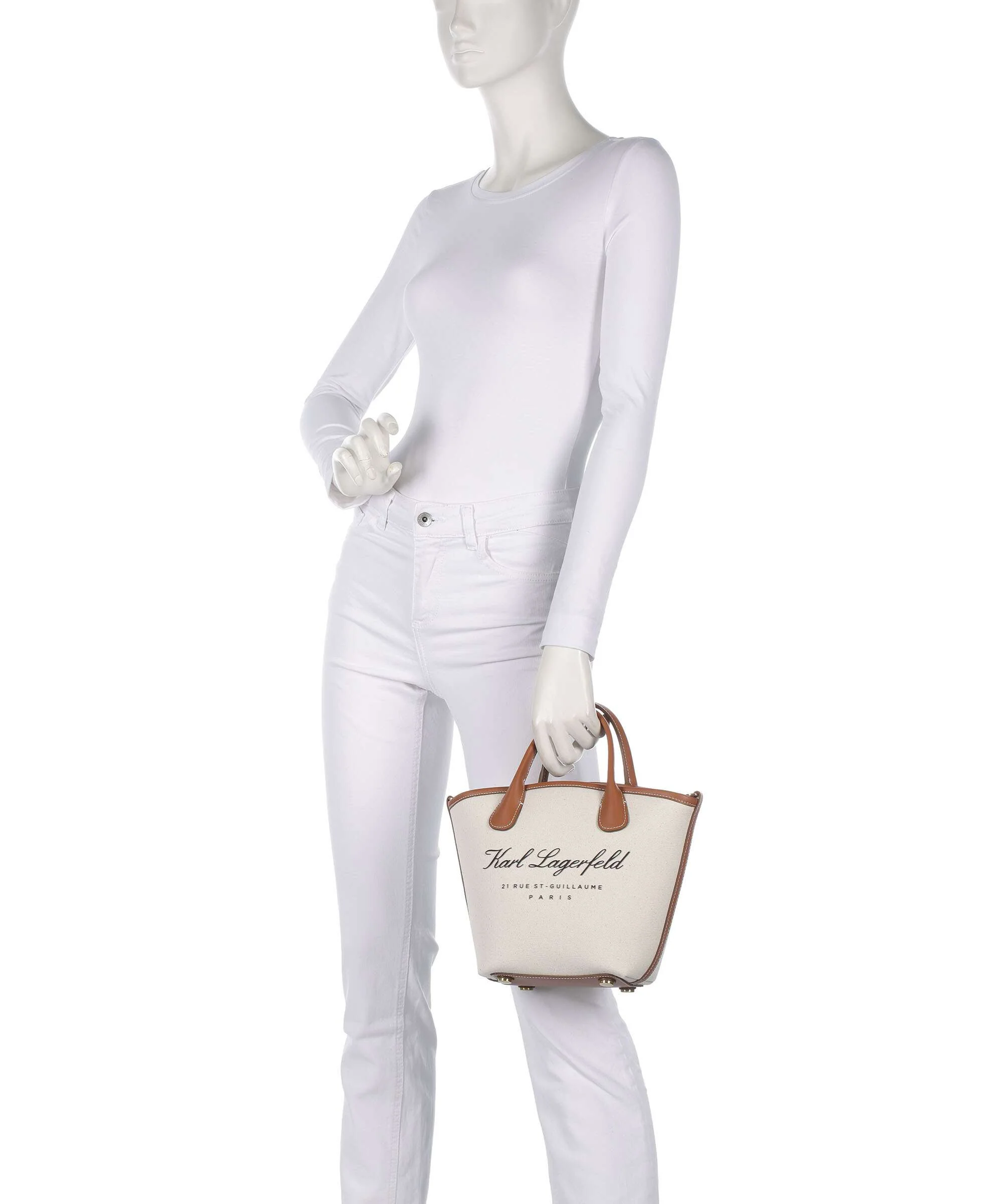 Karl Lagerfeld Hotel Karl Small Sac bandoulière natural canvas/tan - Image 3
