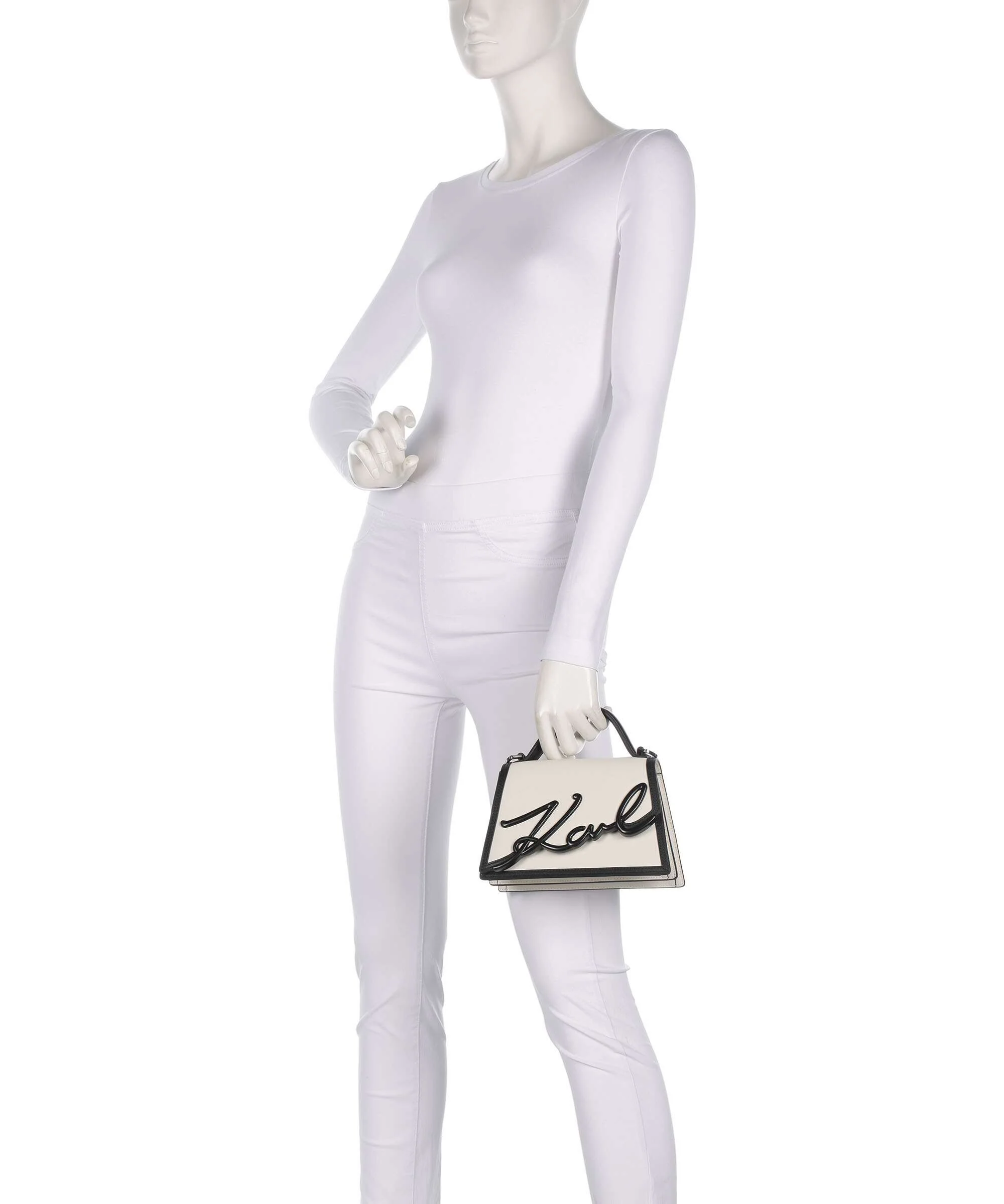 Karl Lagerfeld K/Signature 2.0 Sac bandoulière white/black - Image 3