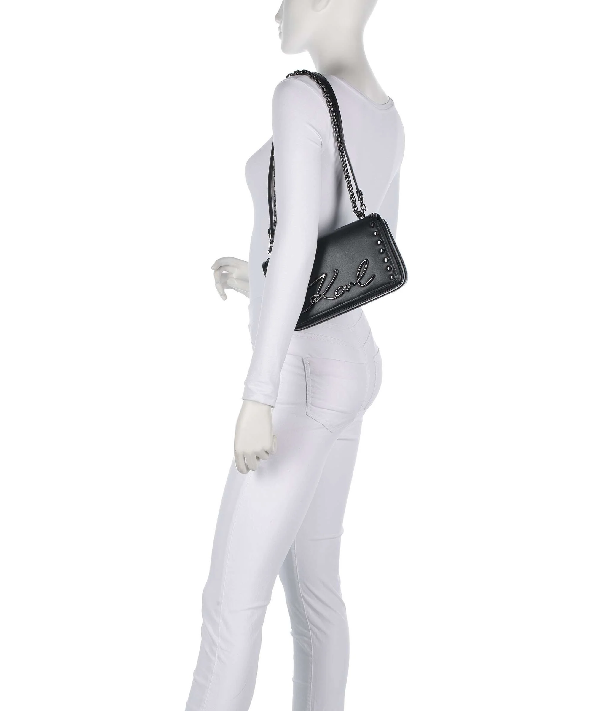 Karl Lagerfeld K/Signature 2.0 Sac porté épaule black embellishment - Image 3