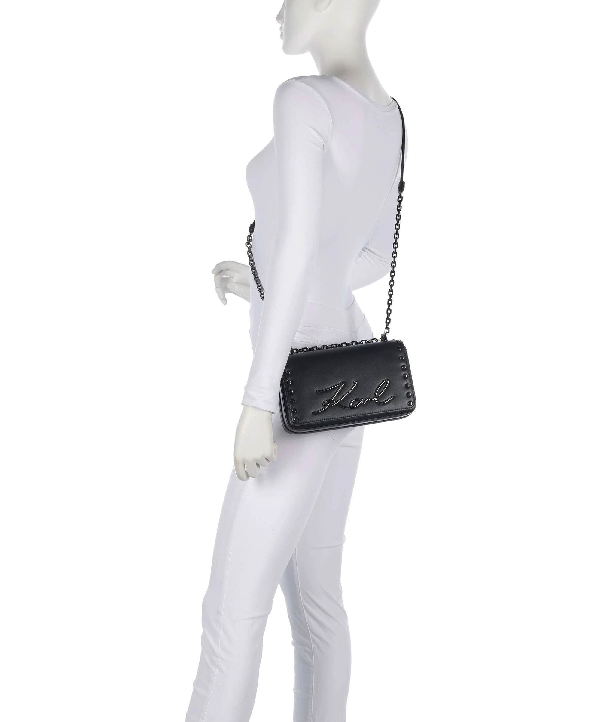 Karl Lagerfeld K/Signature 2.0 Sac porté épaule black embellishment - Image 4