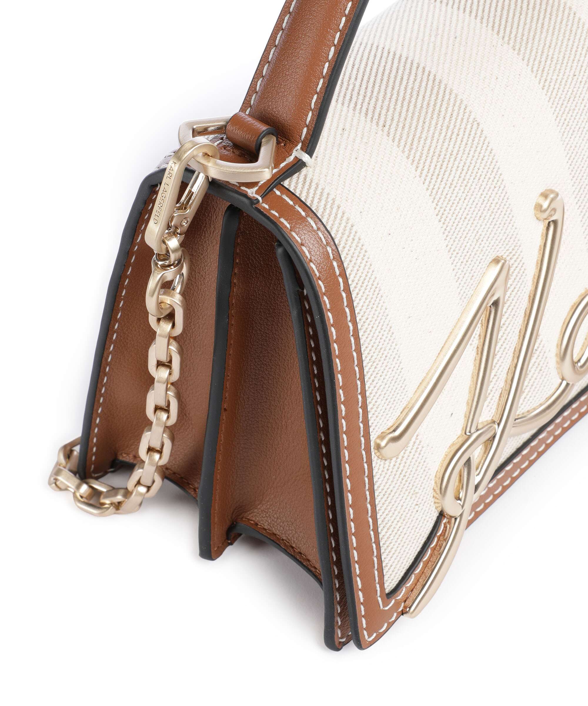 Karl Lagerfeld K/Signature 2.0 Small Sac bandoulière natural canvas/tan - Image 4