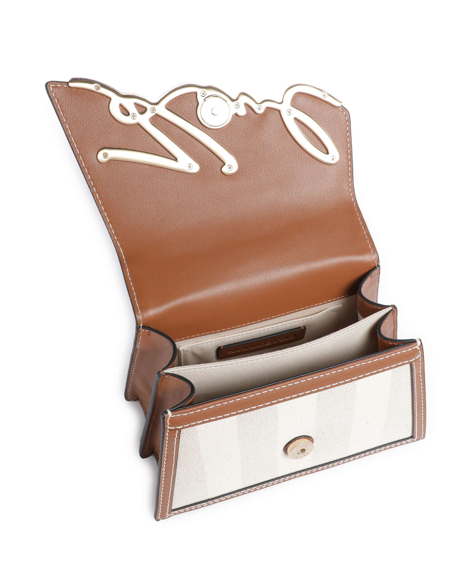 Karl Lagerfeld K/Signature 2.0 Small Sac bandoulière natural canvas/tan - Image 6