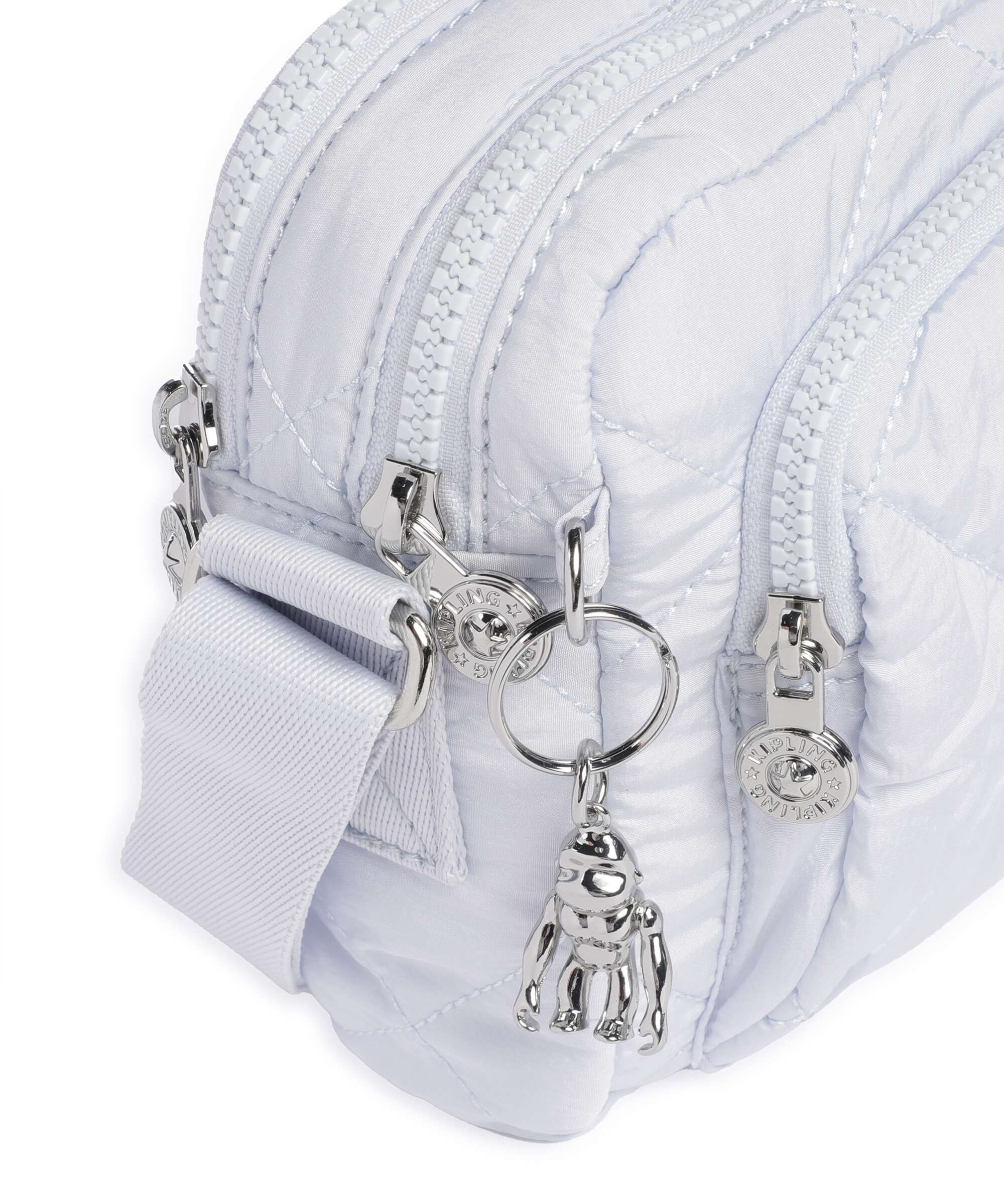 Kipling Crinkled Quilt Abanu M Zip Sac bandoulière water blue - Image 4