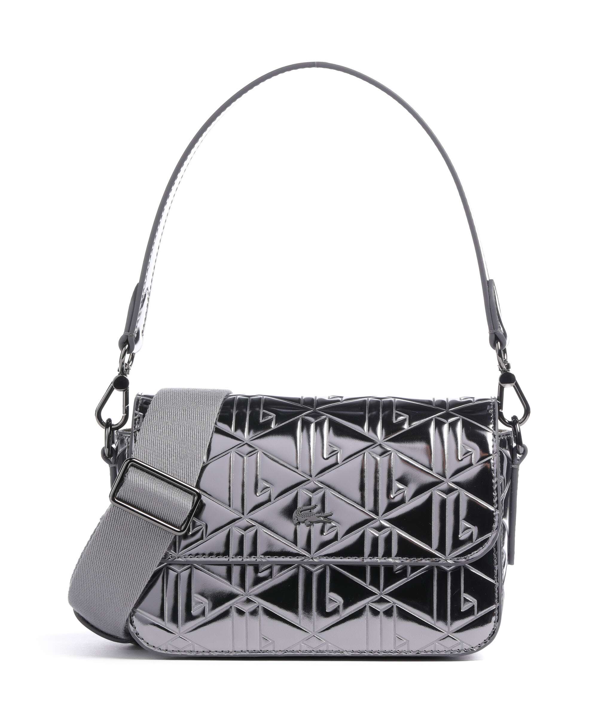 Lacoste Holiday Sac porté épaule shiny dark silver
