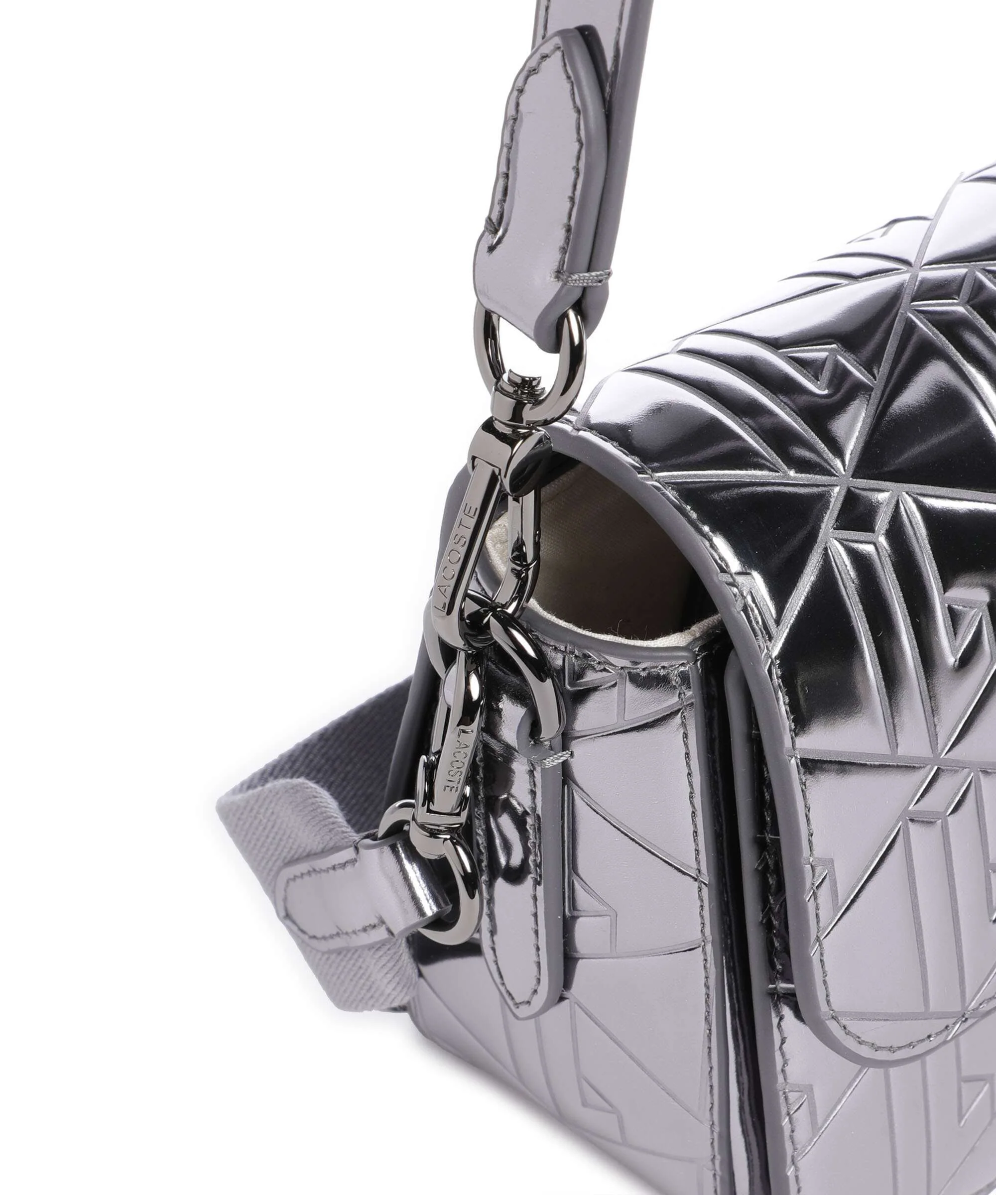 Lacoste Holiday Sac porté épaule shiny dark silver - Image 5