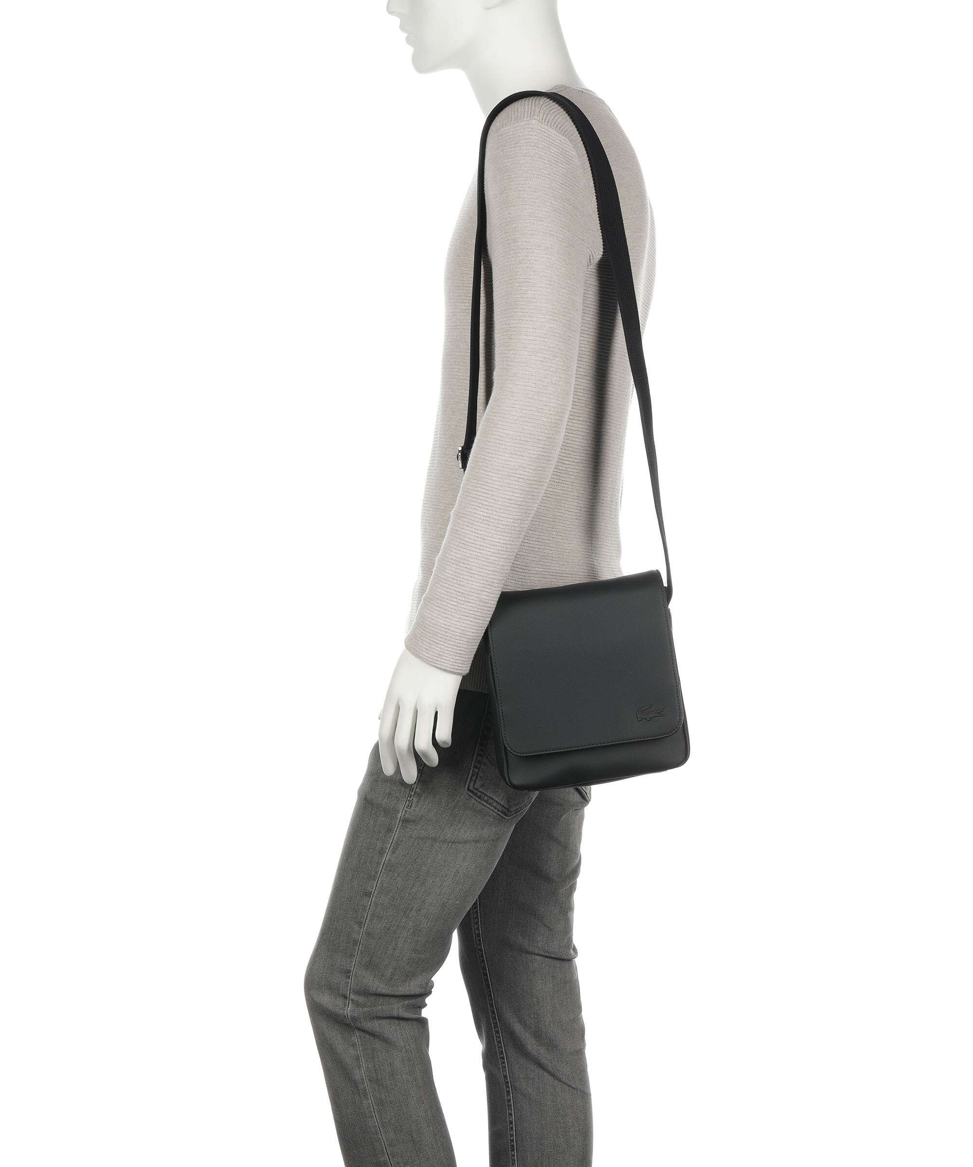 Lacoste Mens Classic Sac bandoulière noir - Image 3
