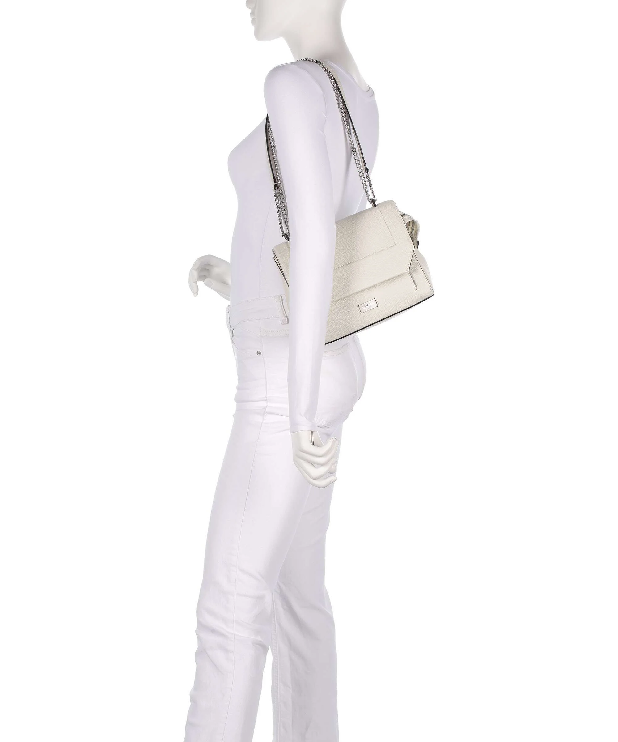 Lancel Ninon M Sac porté épaule snow - Image 3
