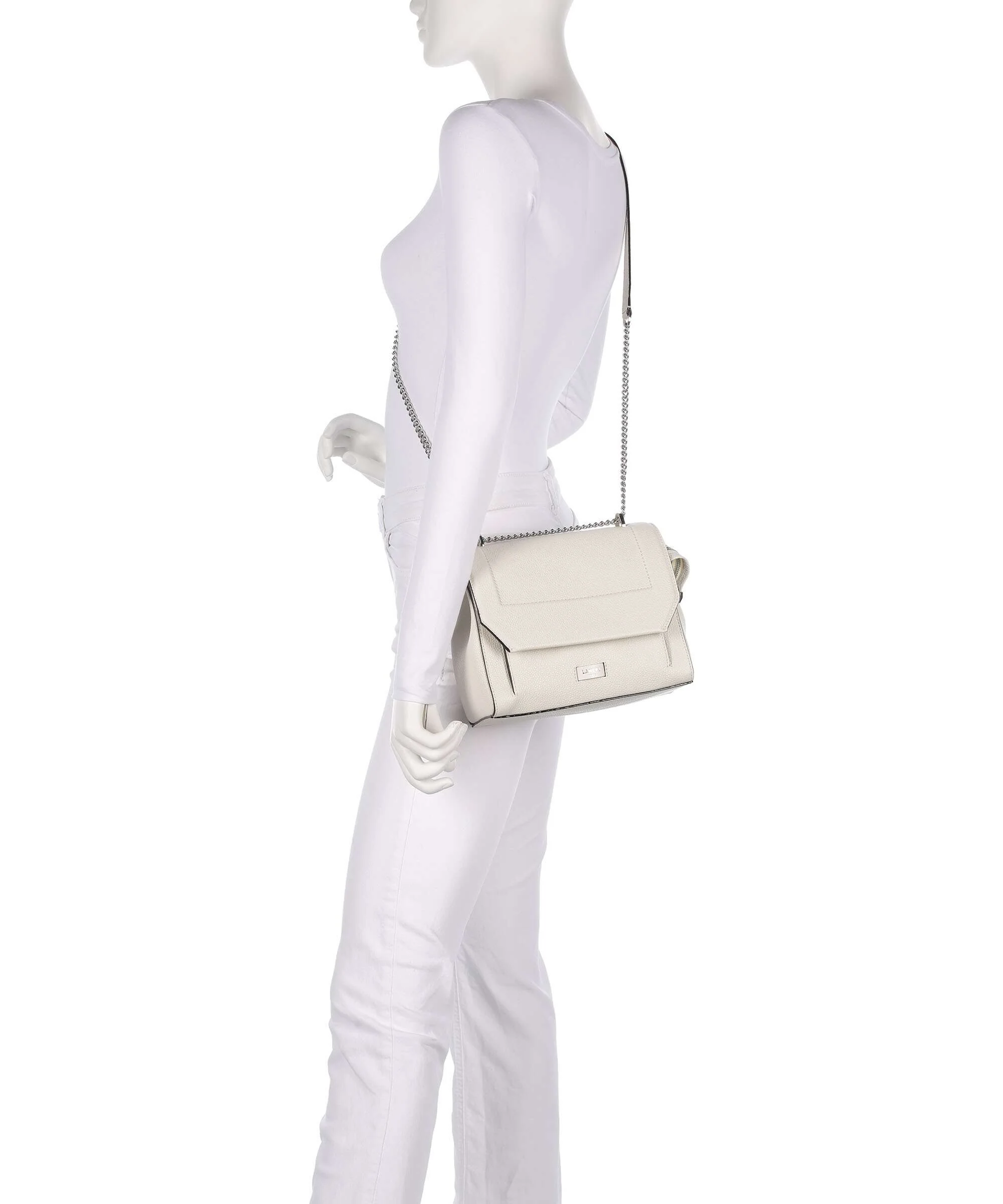 Lancel Ninon M Sac porté épaule snow - Image 4
