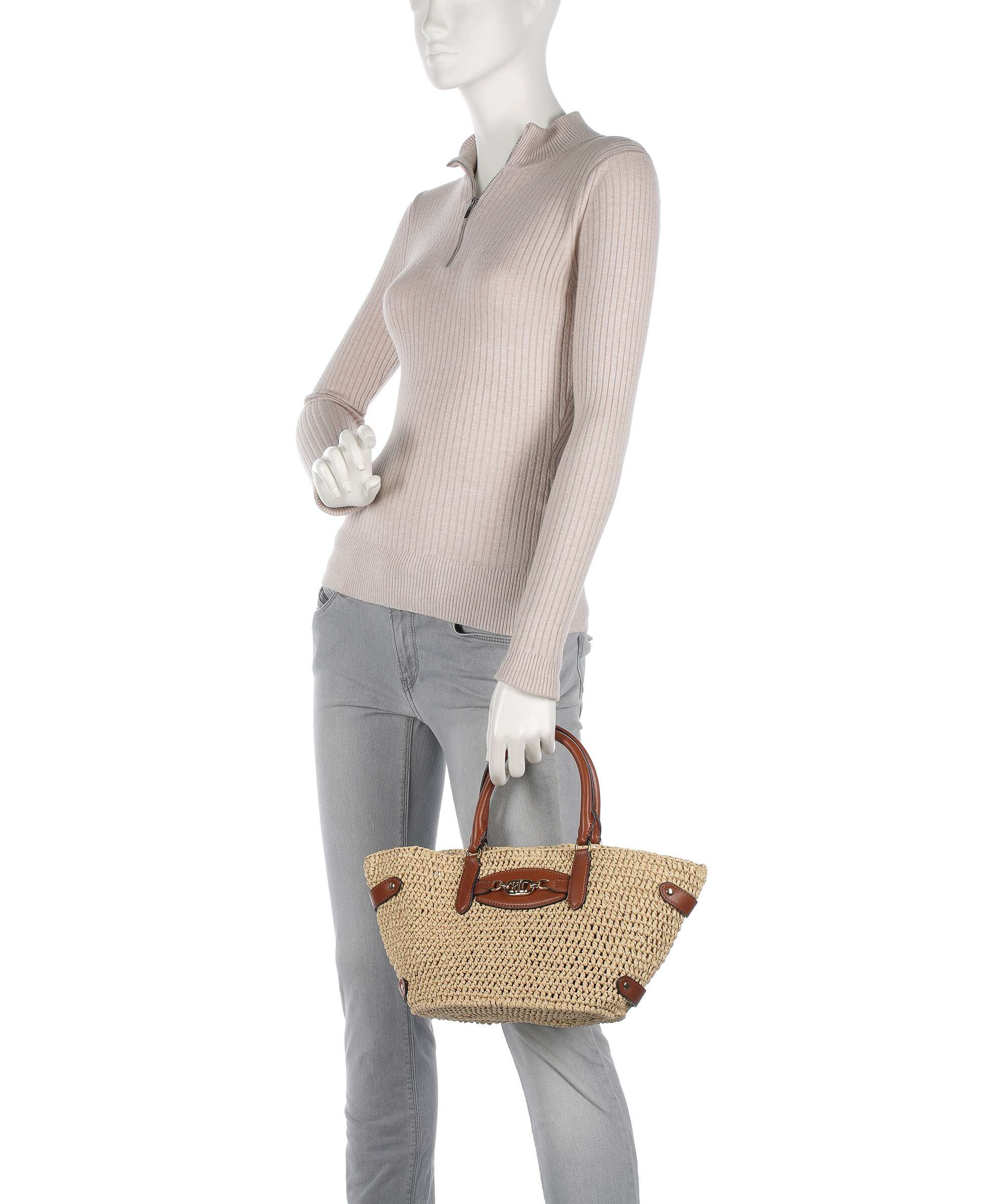 Lauren Ralph Lauren Daphney 20 Straw Sac à main natural/lauren tan - Image 3