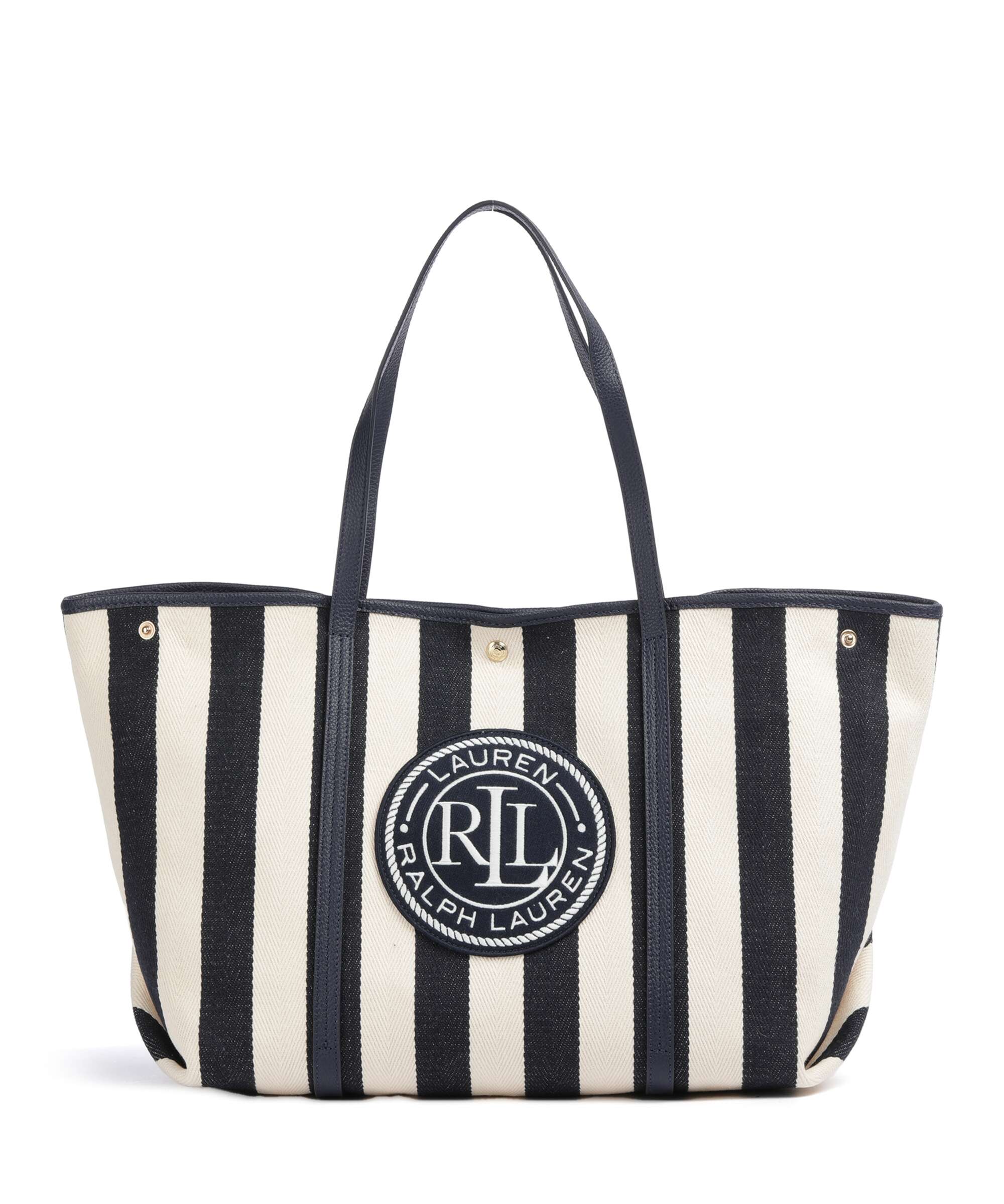 Lauren Ralph Lauren Emerie Extra Large Cabas natural/refined navy stripe - Image 2