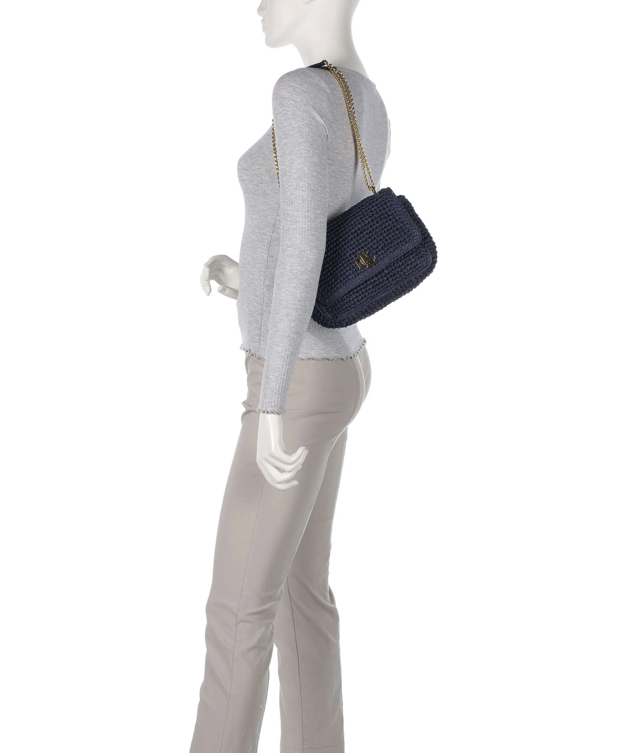 Lauren Ralph Lauren Sophee 22 Sac porté épaule refined navy - Image 3