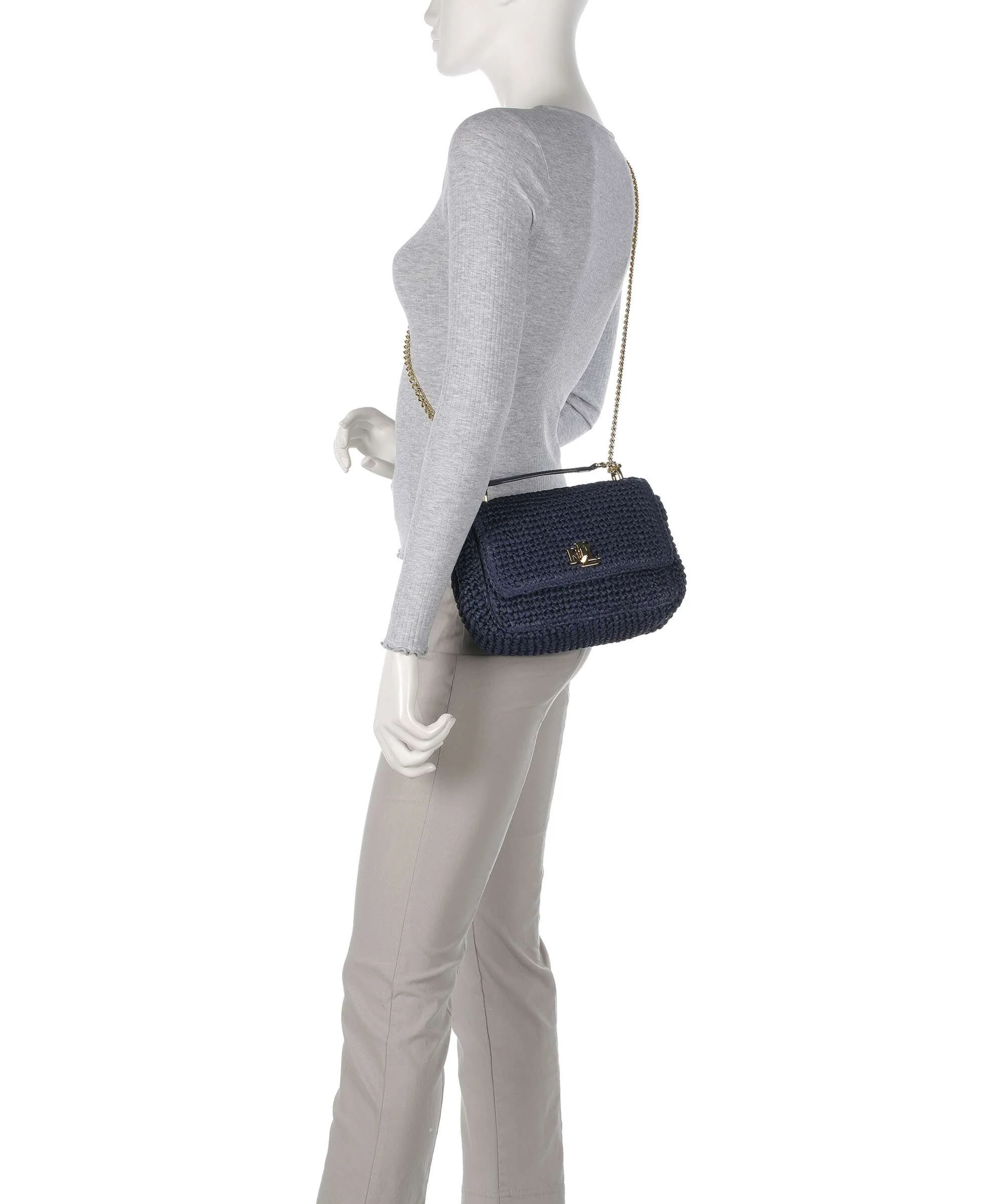 Lauren Ralph Lauren Sophee 22 Sac porté épaule refined navy - Image 4