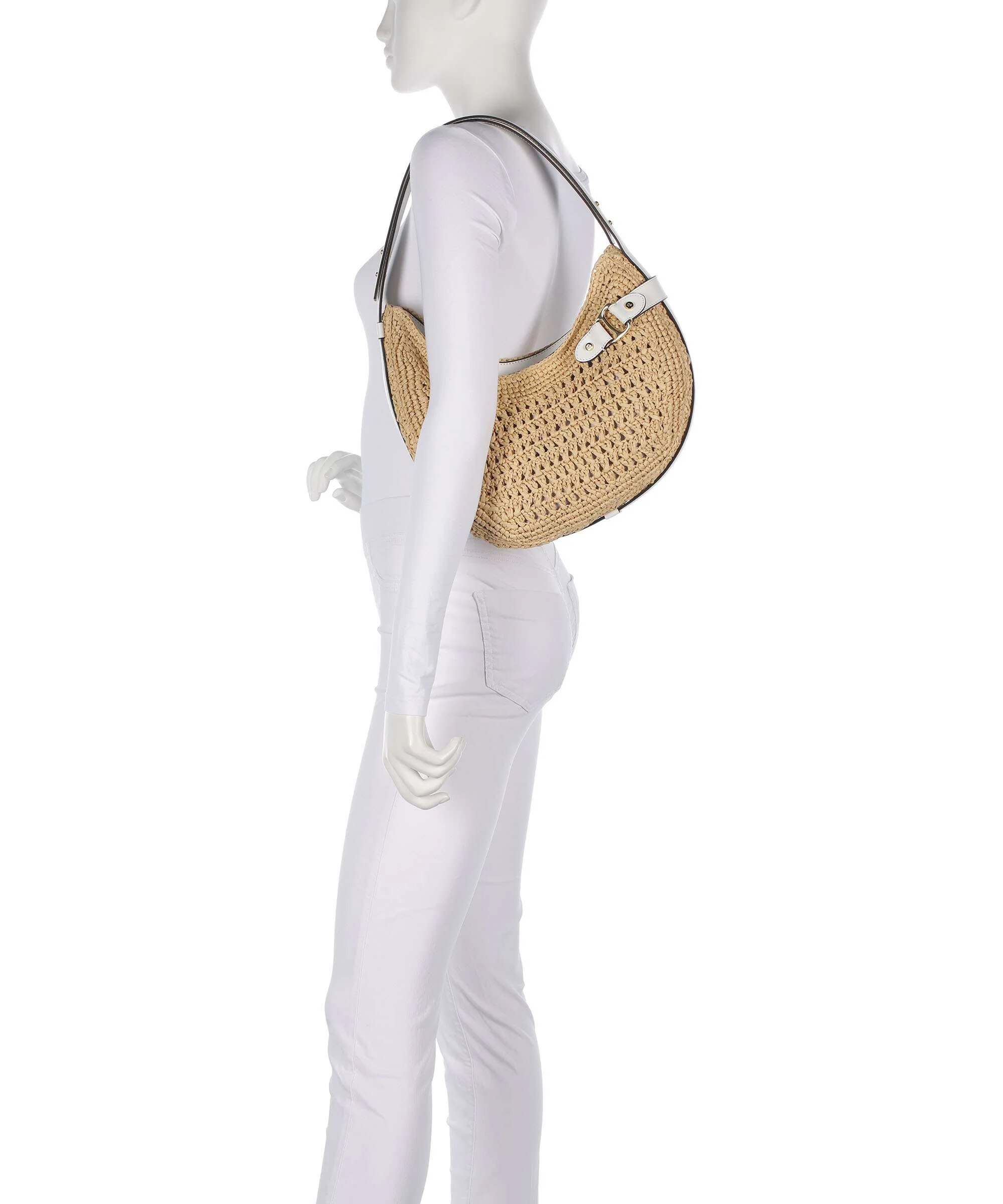 Lauren Ralph Lauren Tasha Large Sac porté épaule natural/white - Image 3