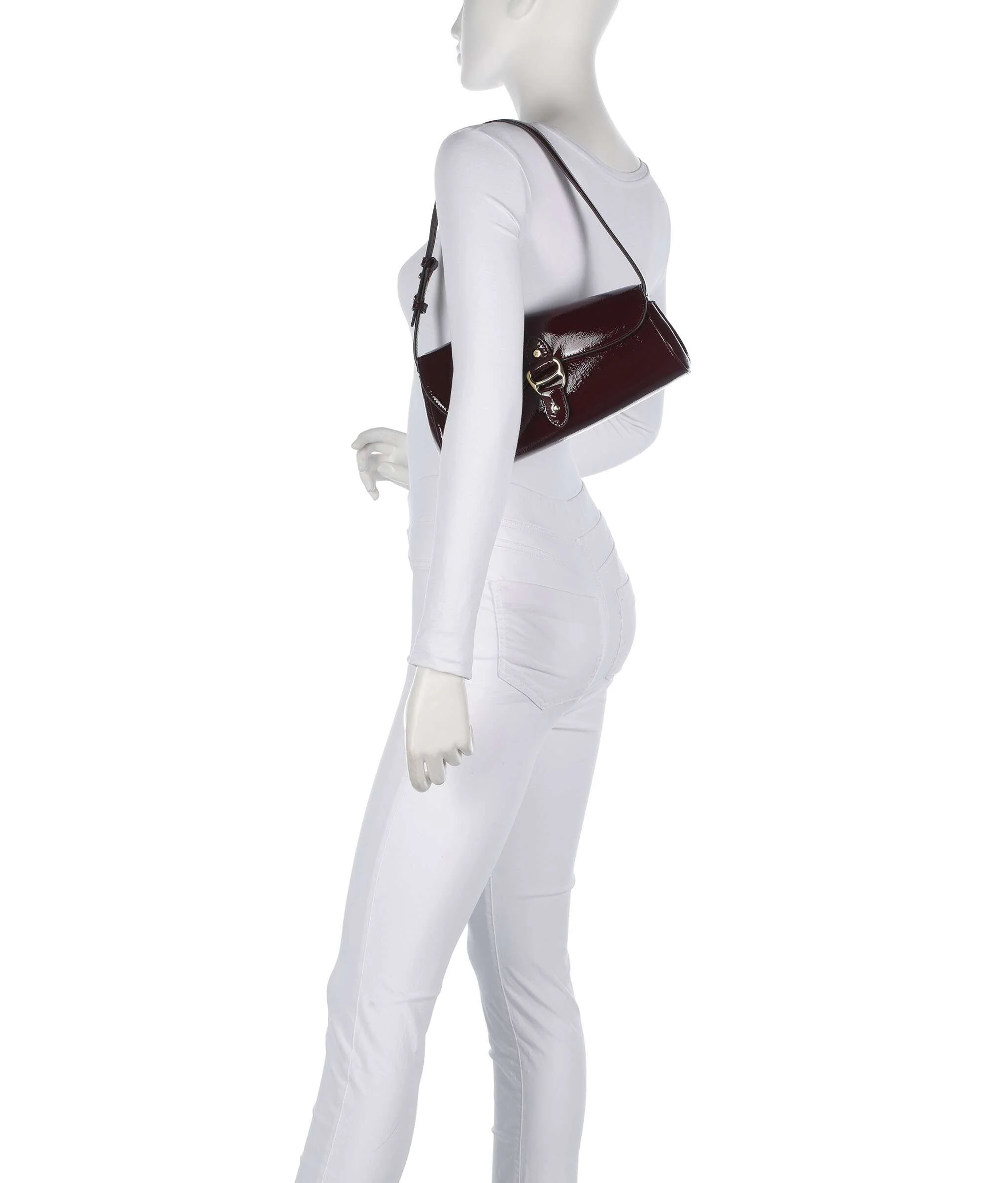 Lauren Ralph Lauren Tasha Medium Sac porté épaule dark garnet - Image 3