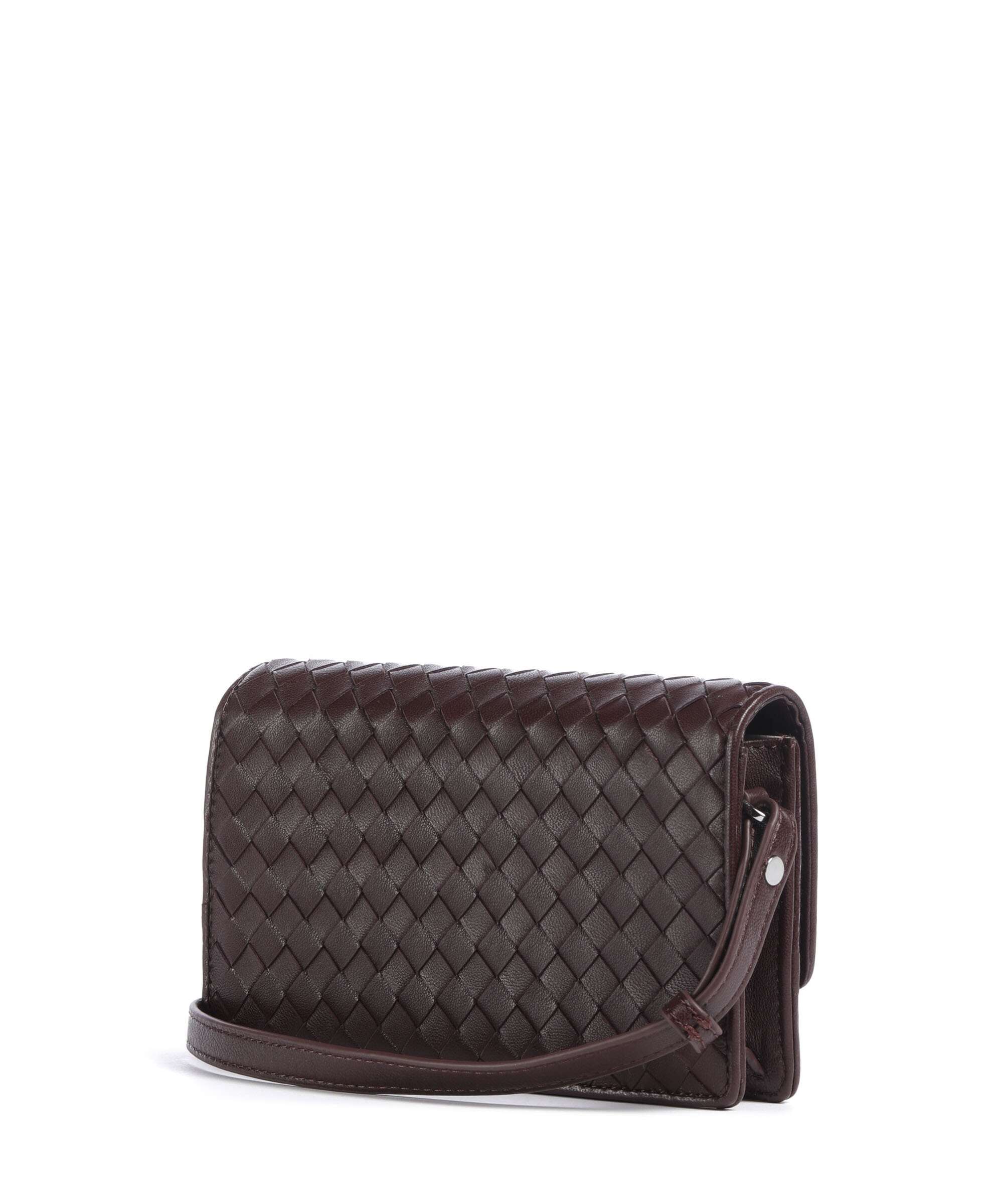 Les Visionnaires Brit Weave Silky Sac bandoulière aubergine - Image 2