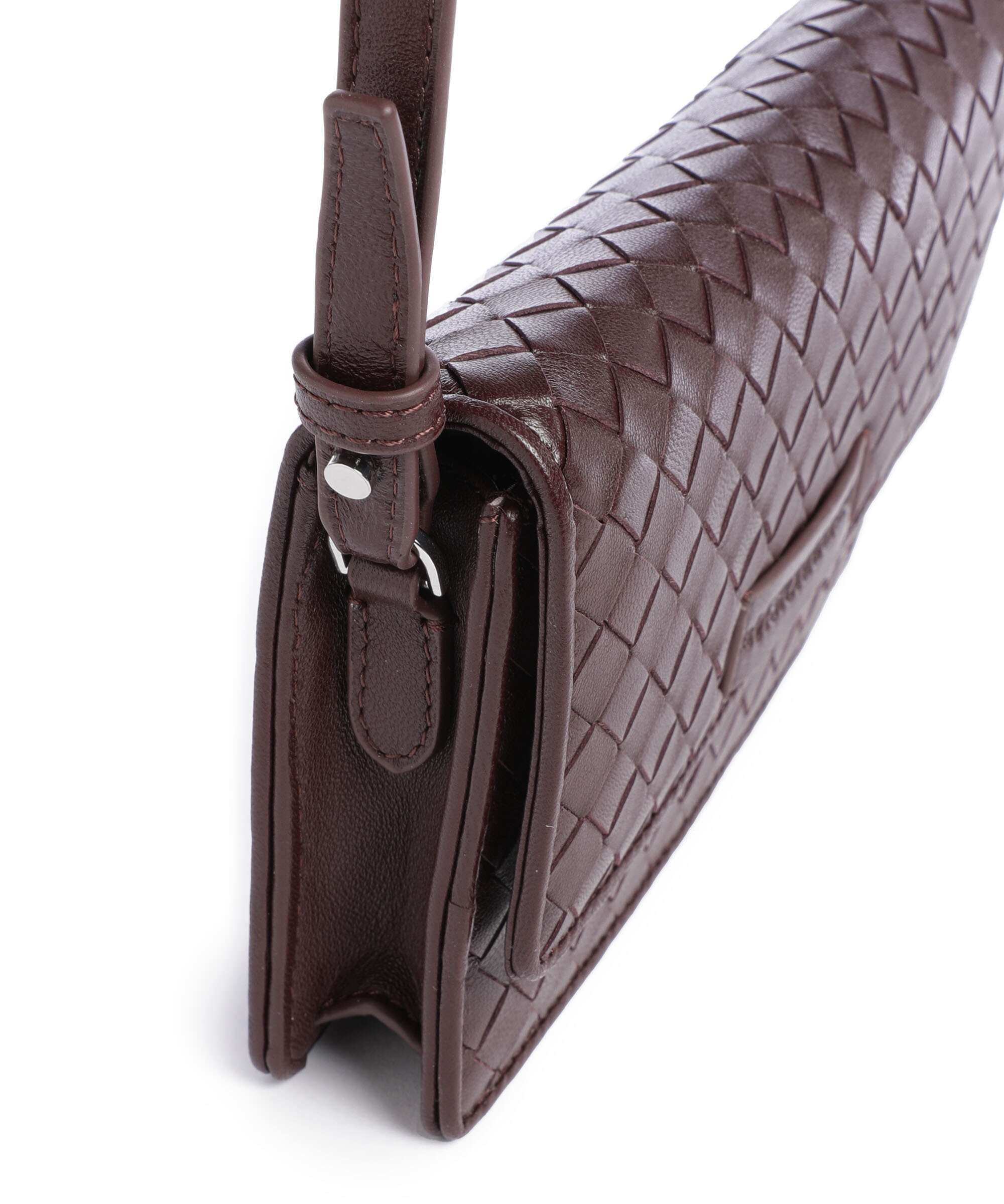 Les Visionnaires Brit Weave Silky Sac bandoulière aubergine - Image 4
