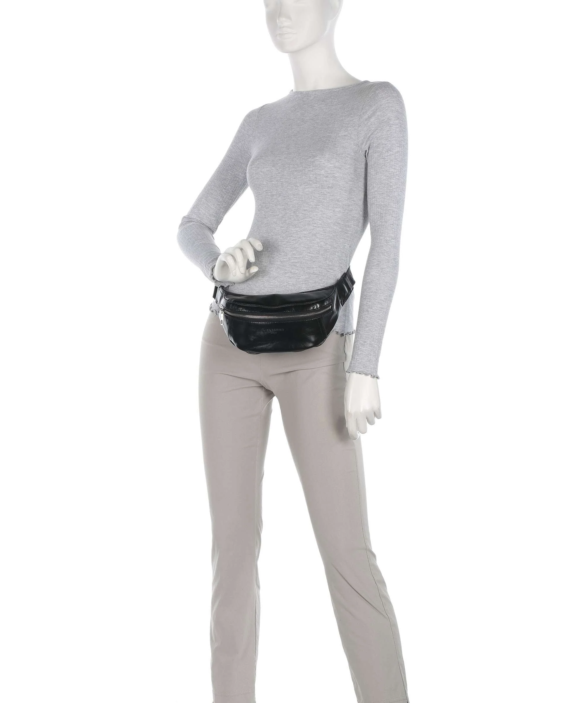 Liebeskind Chudy Paper Touch Crinkle S Sac banane black - Image 4