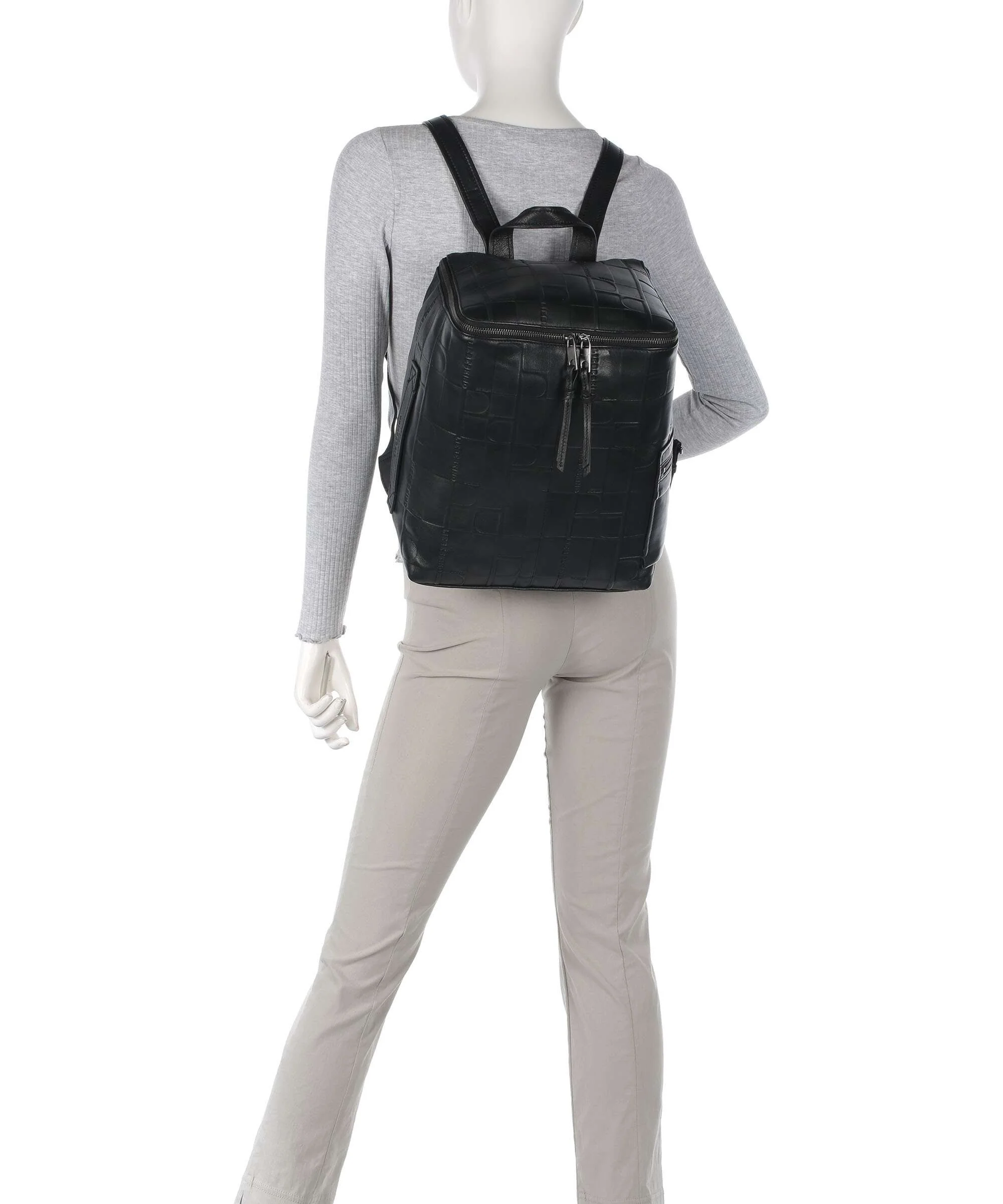 Liebeskind Hera Monogram Sheep Natural M Sac à dos black - Image 3