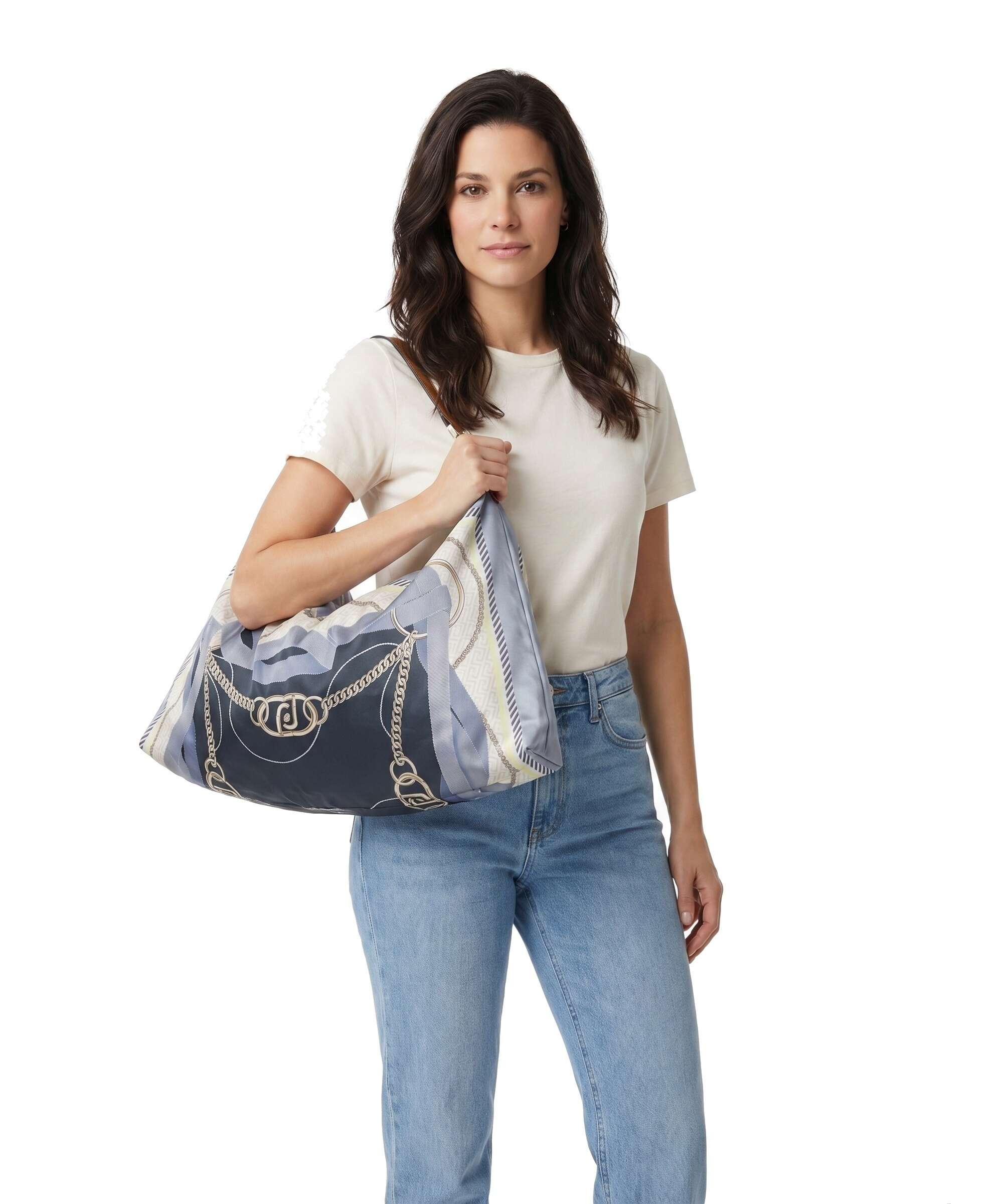 Liu Jo Foulard Sac fourre-tout st metall/light denim - Image 3