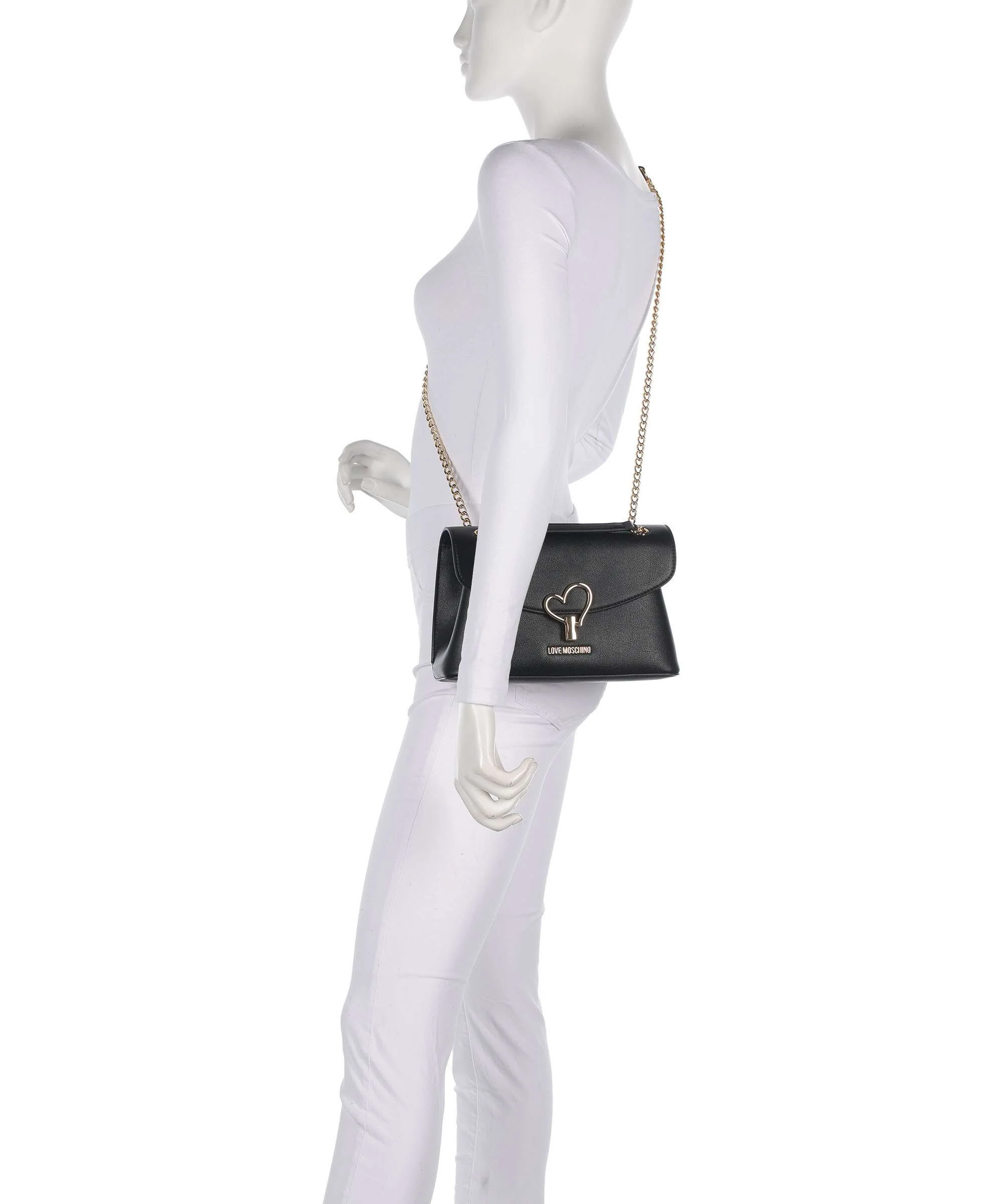 Love Moschino Heart Turnlock Sac porté épaule black - Image 4