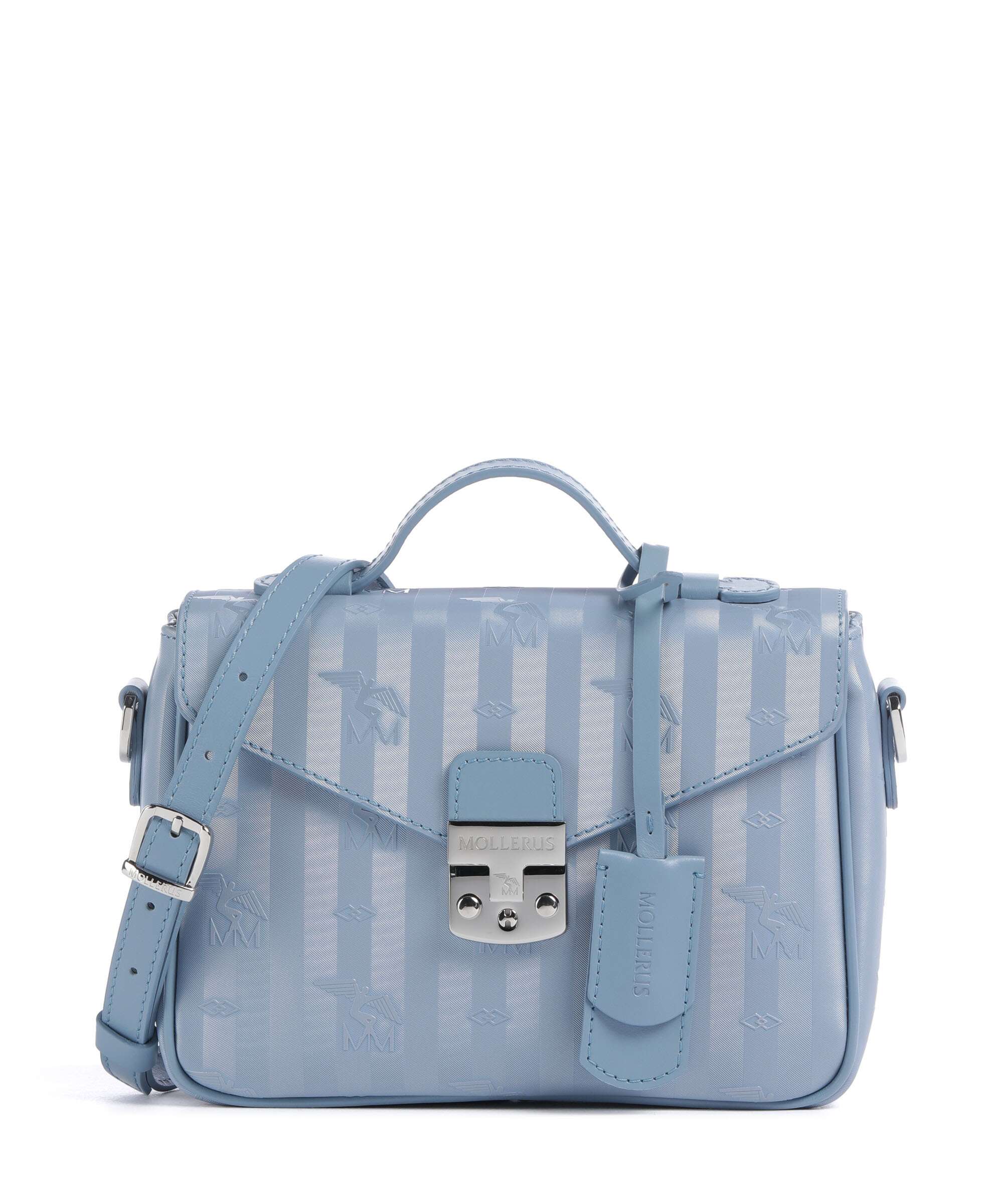 Maison Mollerus Vinerus Meyrin Sac bandoulière metallic silber/sky