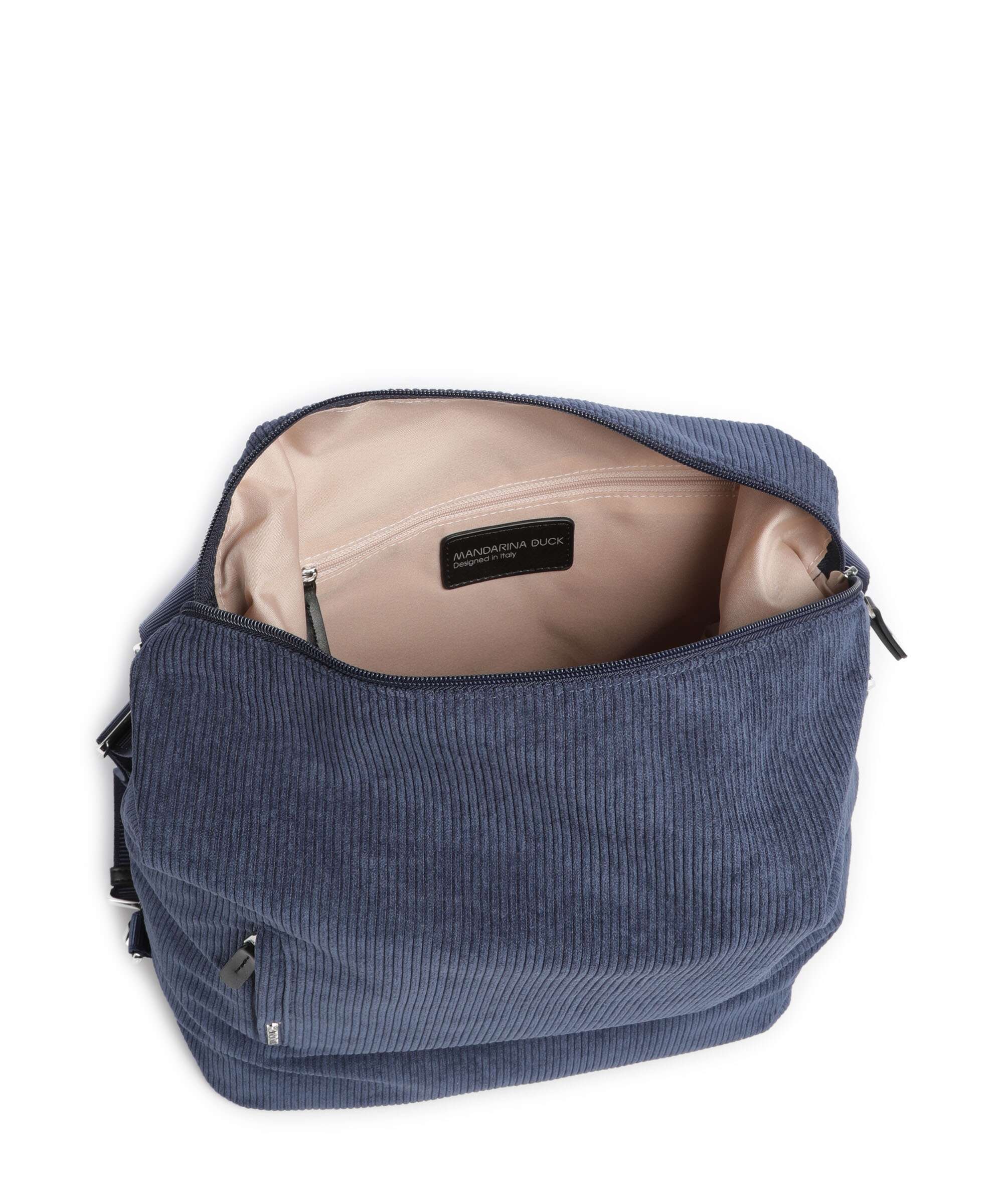 Mandarina Duck Hunter Velvet Sac à main porté dos blue wing - Image 7