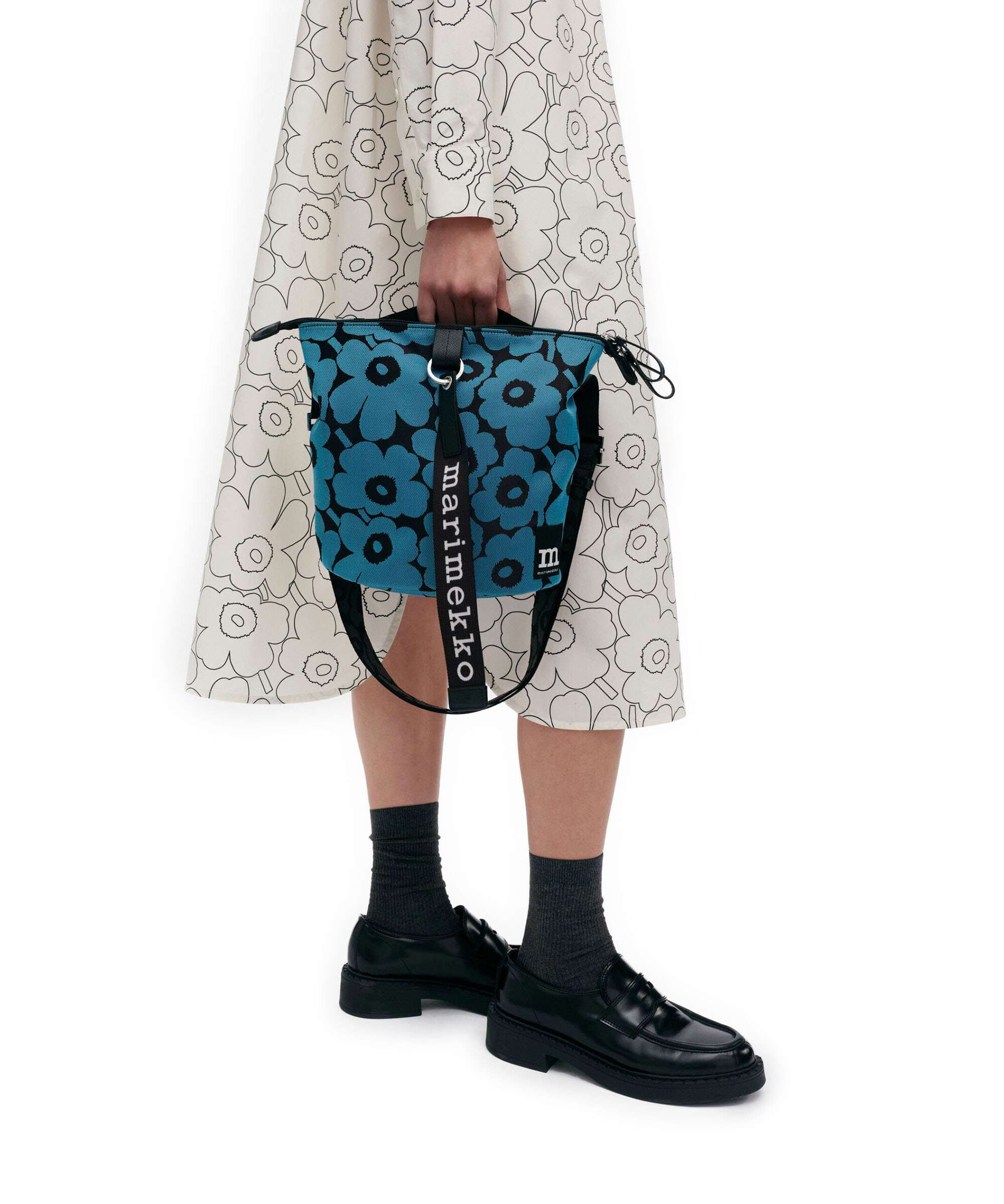Marimekko Carry All Unikko Sac bandoulière blue/black - Image 3