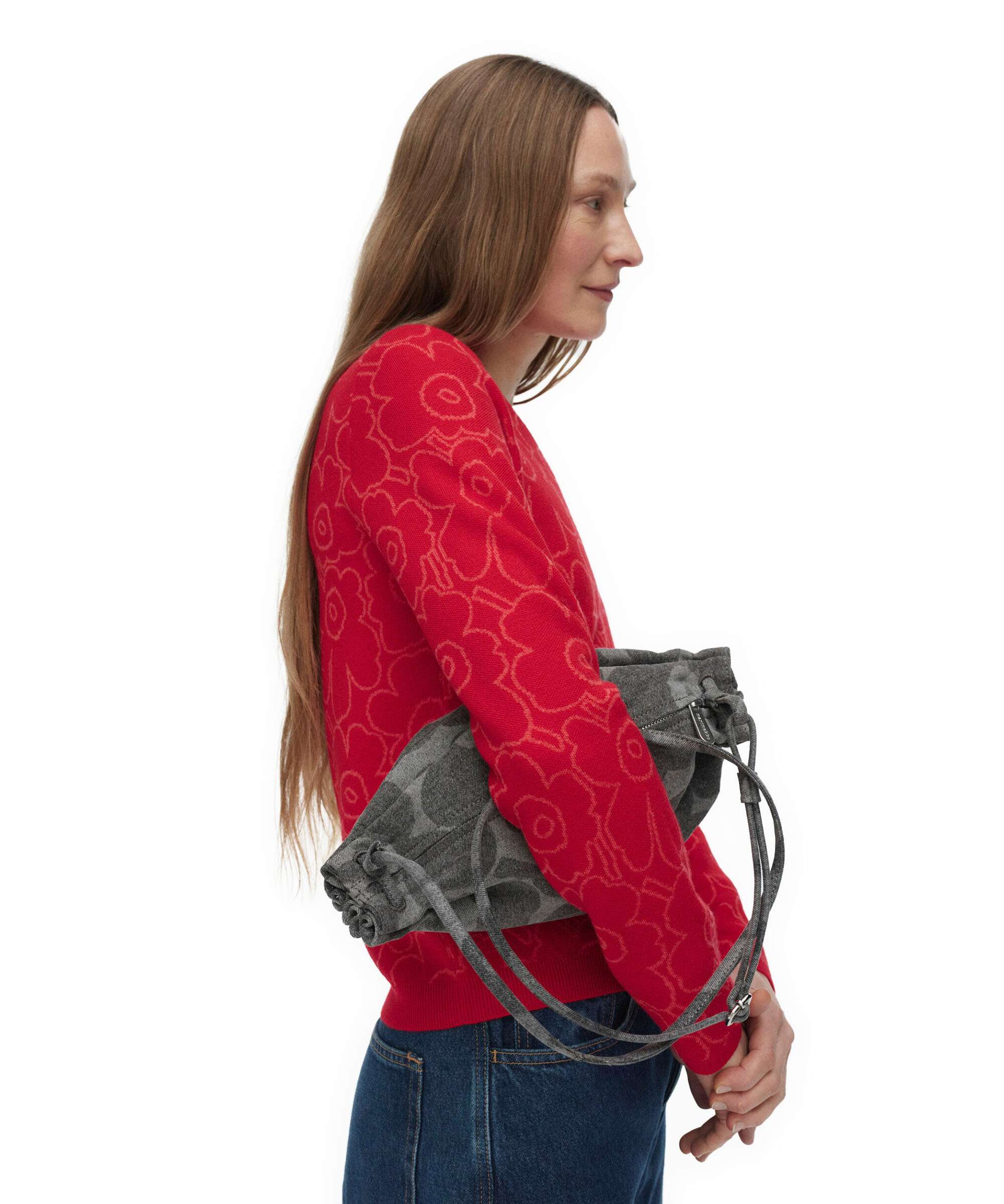 Marimekko Karla Denim Pikku Sac porté épaule light grey - Image 3