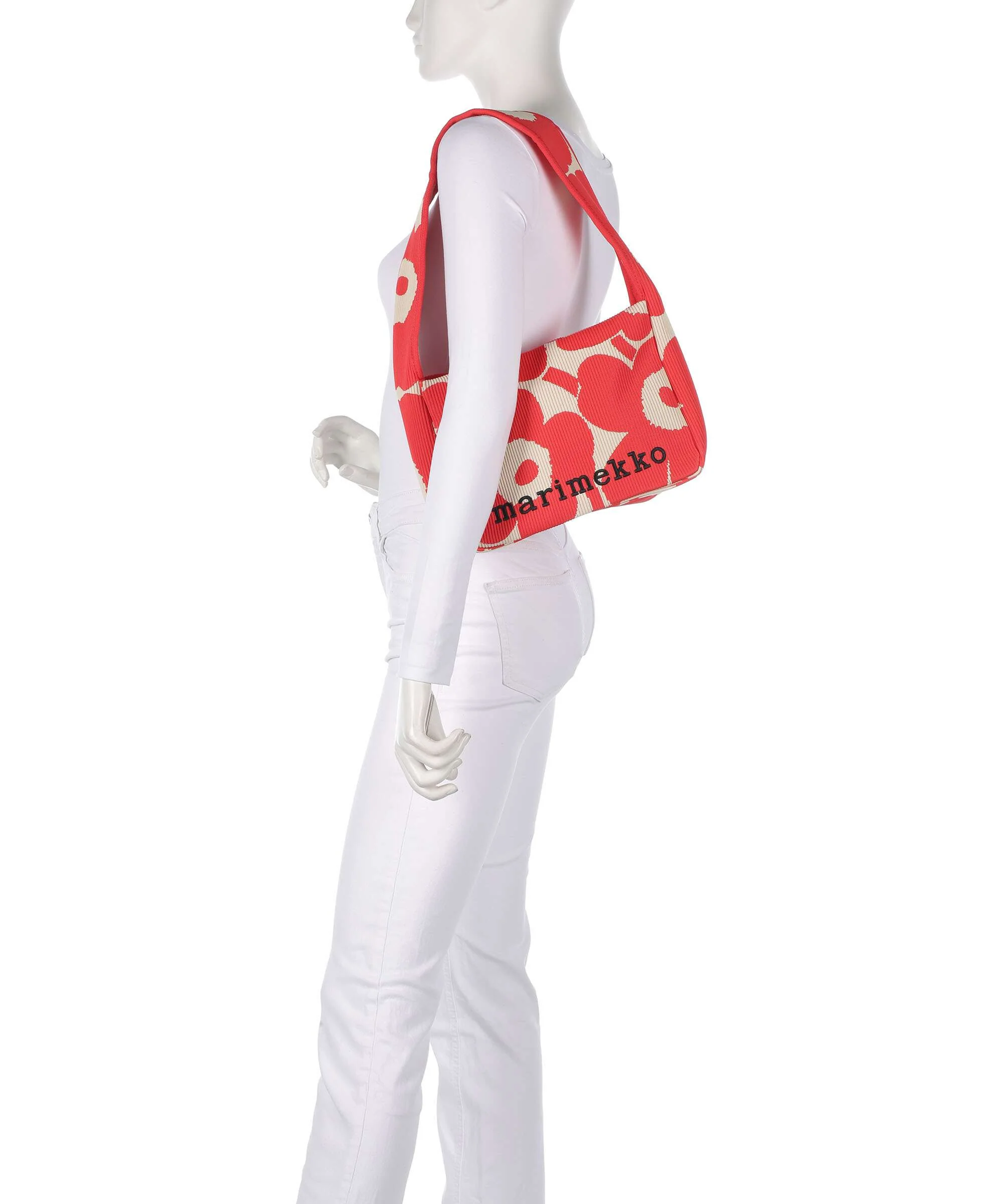 Marimekko Knitted Unikko Sac porté épaule pink/beige - Image 3